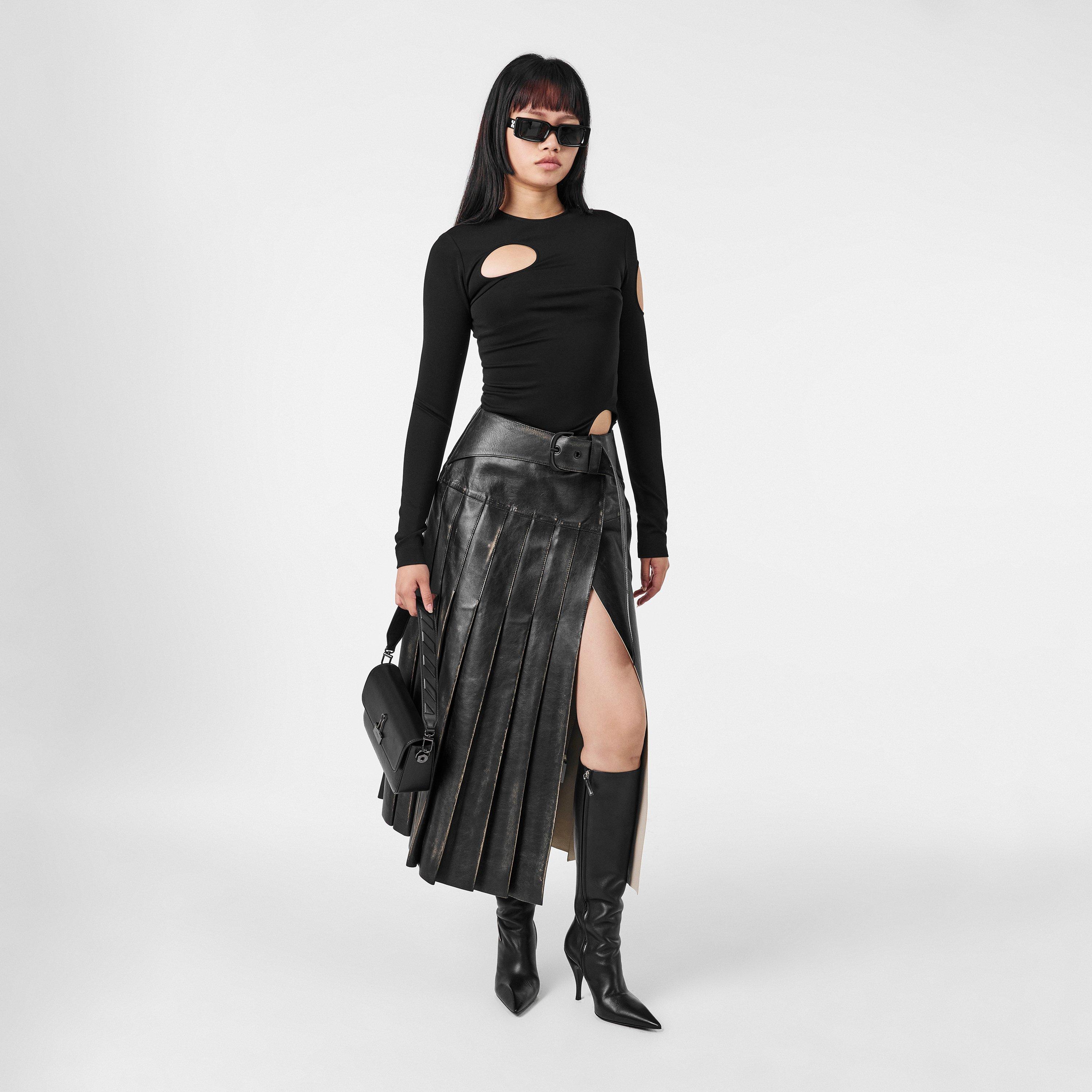 Black - Off White - Women's Knitted Top - 6