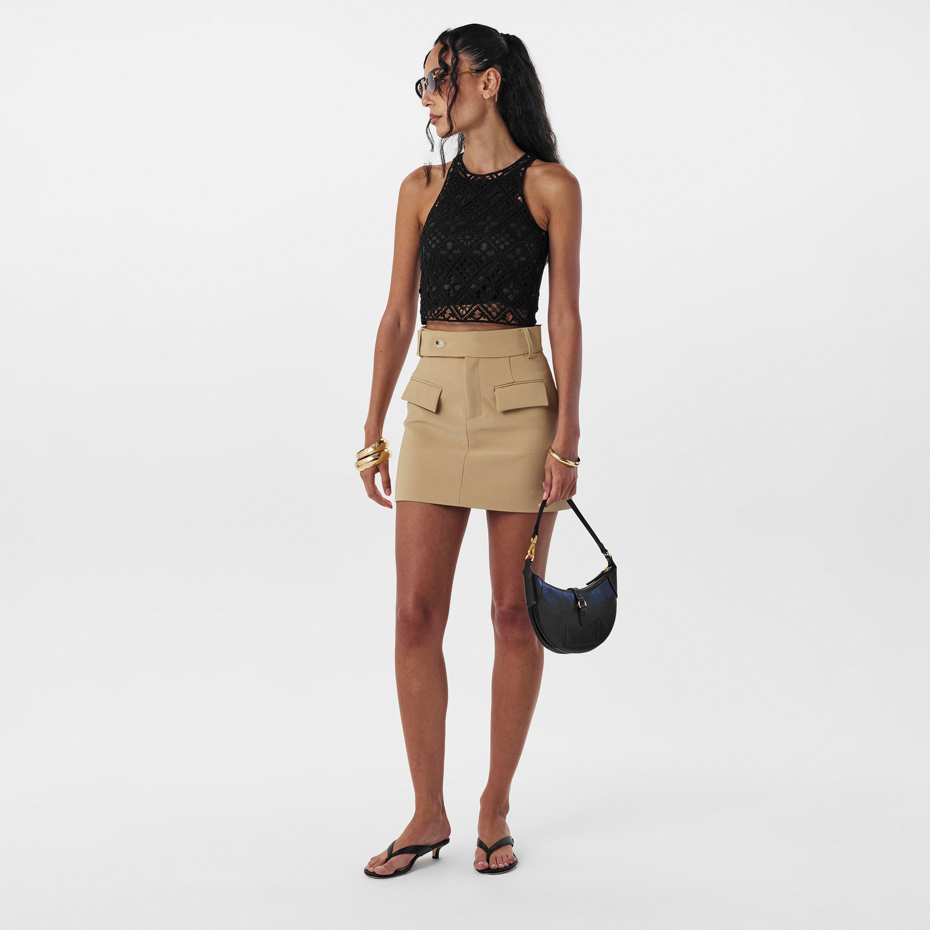 Black - Off White - Women's Knitted Top - 6