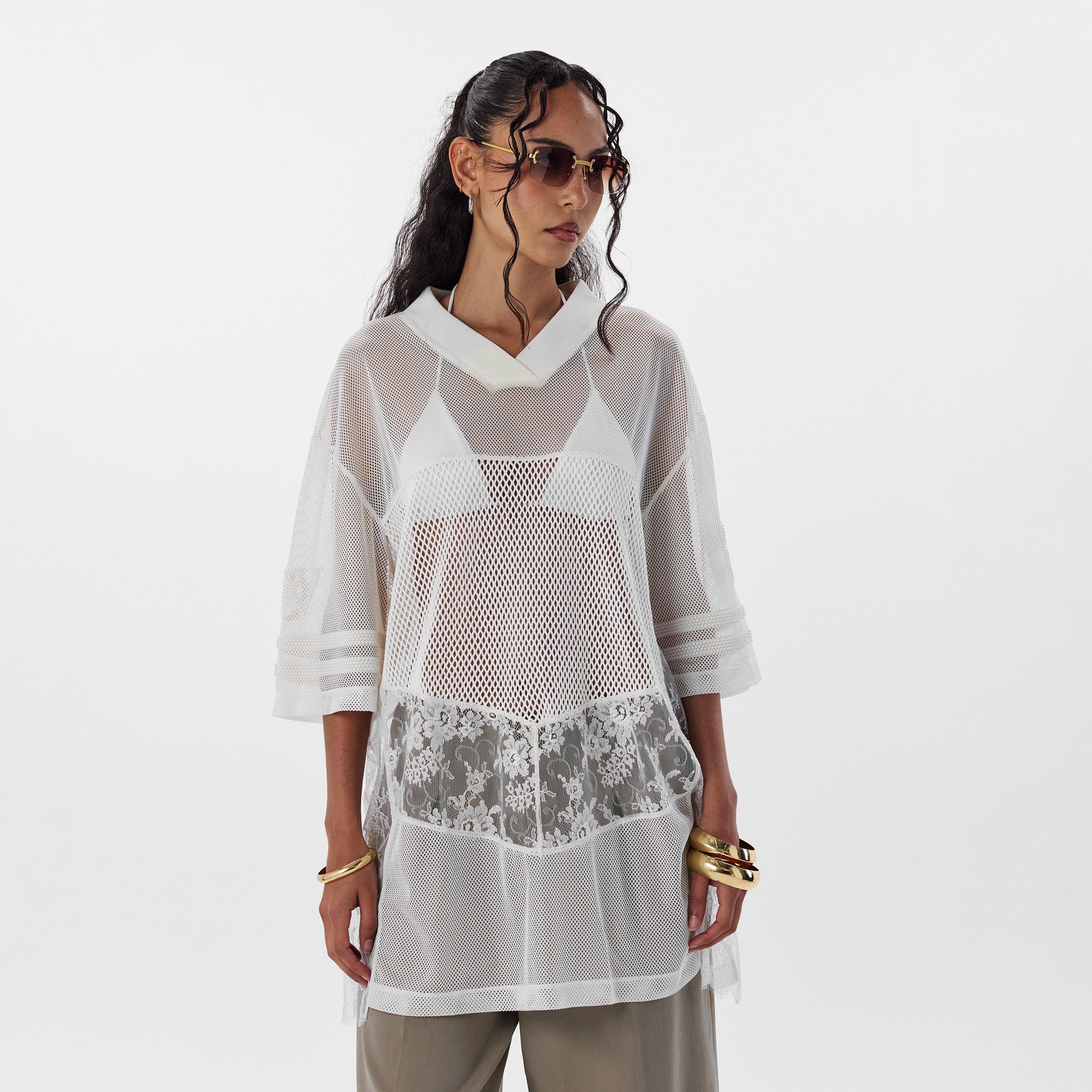 White - Off White - Women's Knitted Top - 3