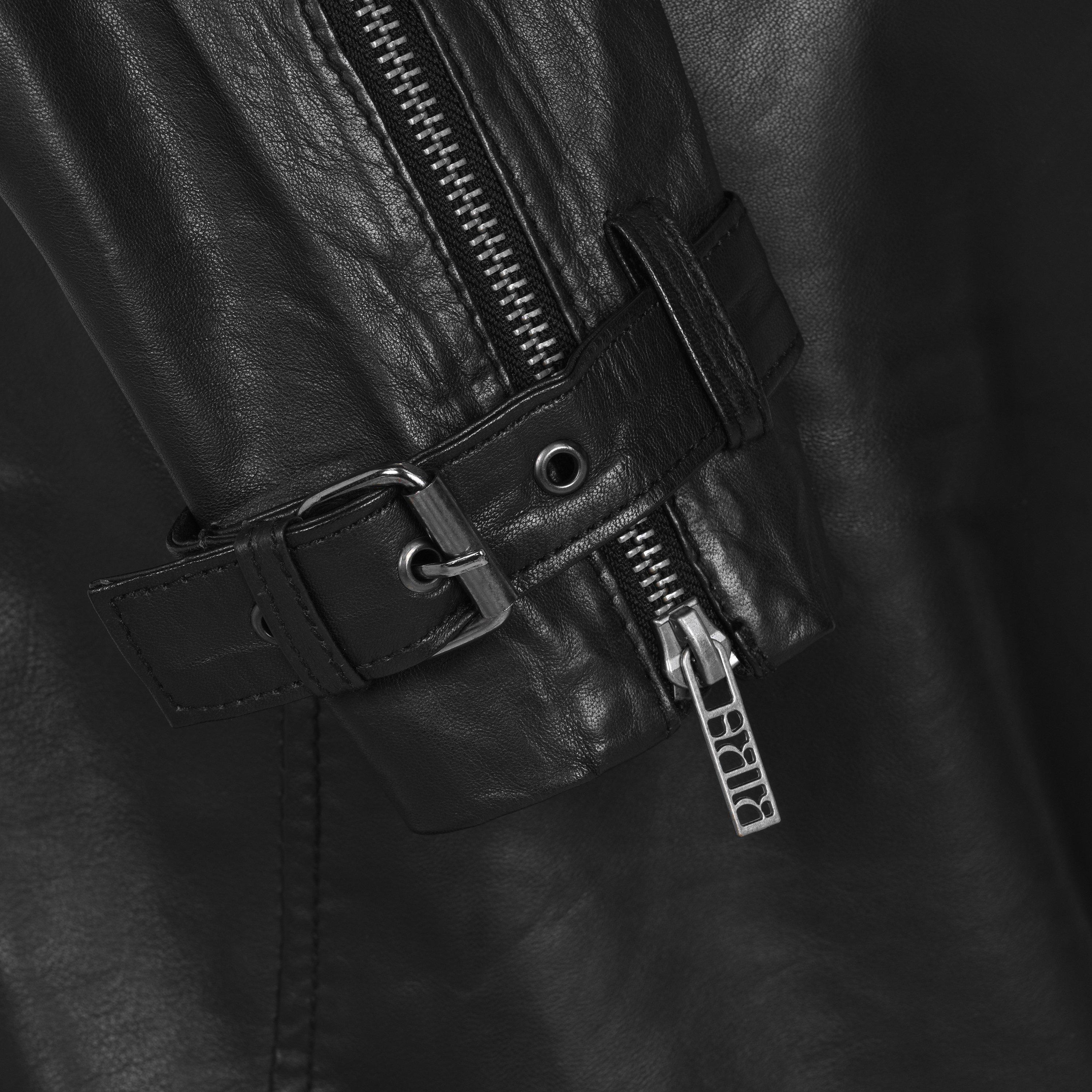 Nero - Biba - Women's Biker Long Sleeve Leather Jacket - 8