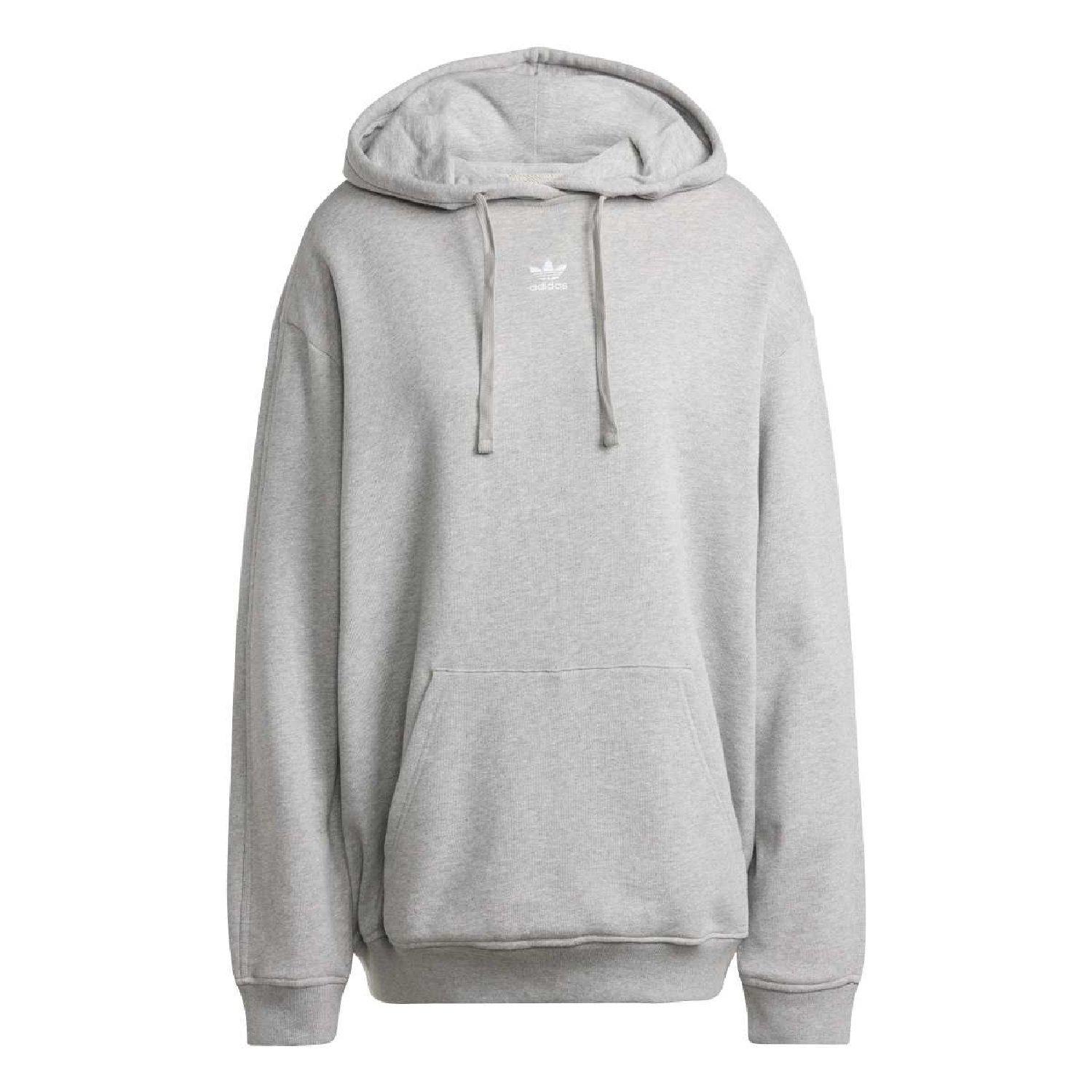 Grey - adidas Originals - adidas Originals Essentials Oversized Fleece Hoodie - 1