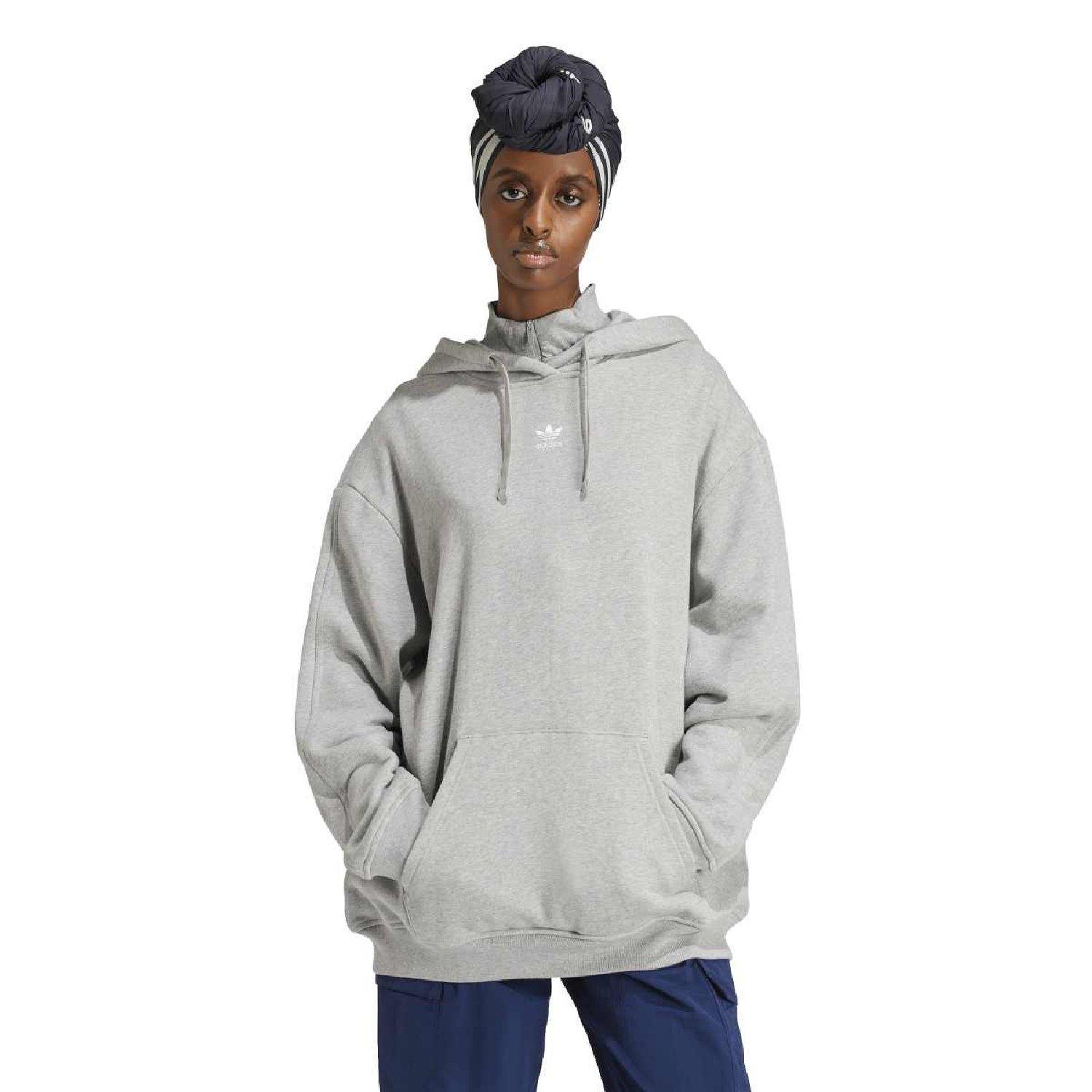 Grey - adidas Originals - adidas Originals Essentials Oversized Fleece Hoodie - 2