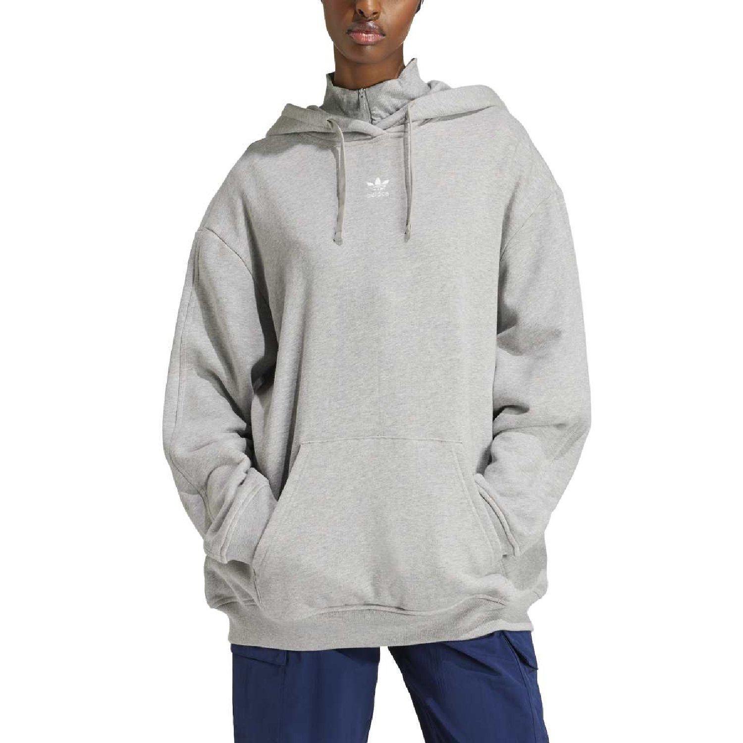 Grey - adidas Originals - adidas Originals Essentials Oversized Fleece Hoodie - 3