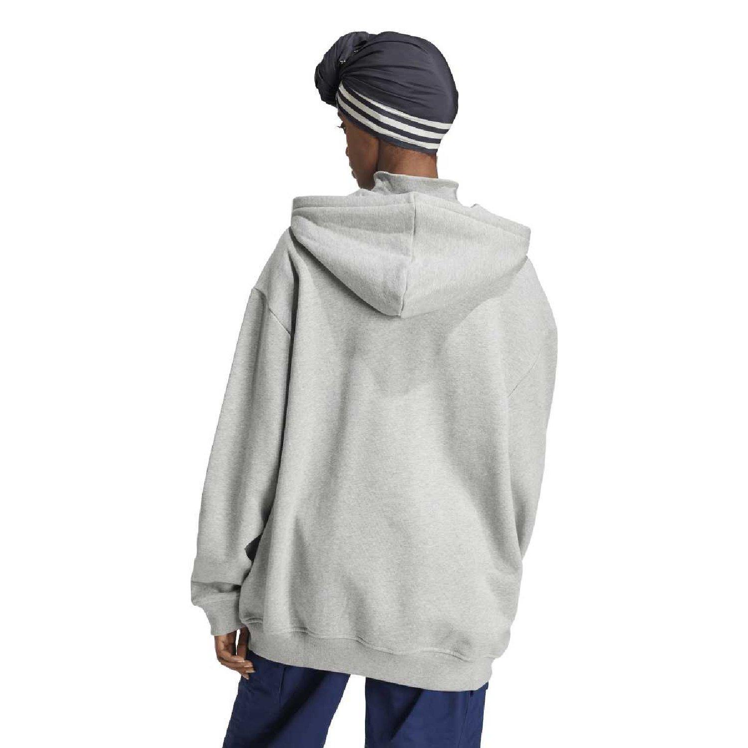 Grey - adidas Originals - adidas Originals Essentials Oversized Fleece Hoodie - 4