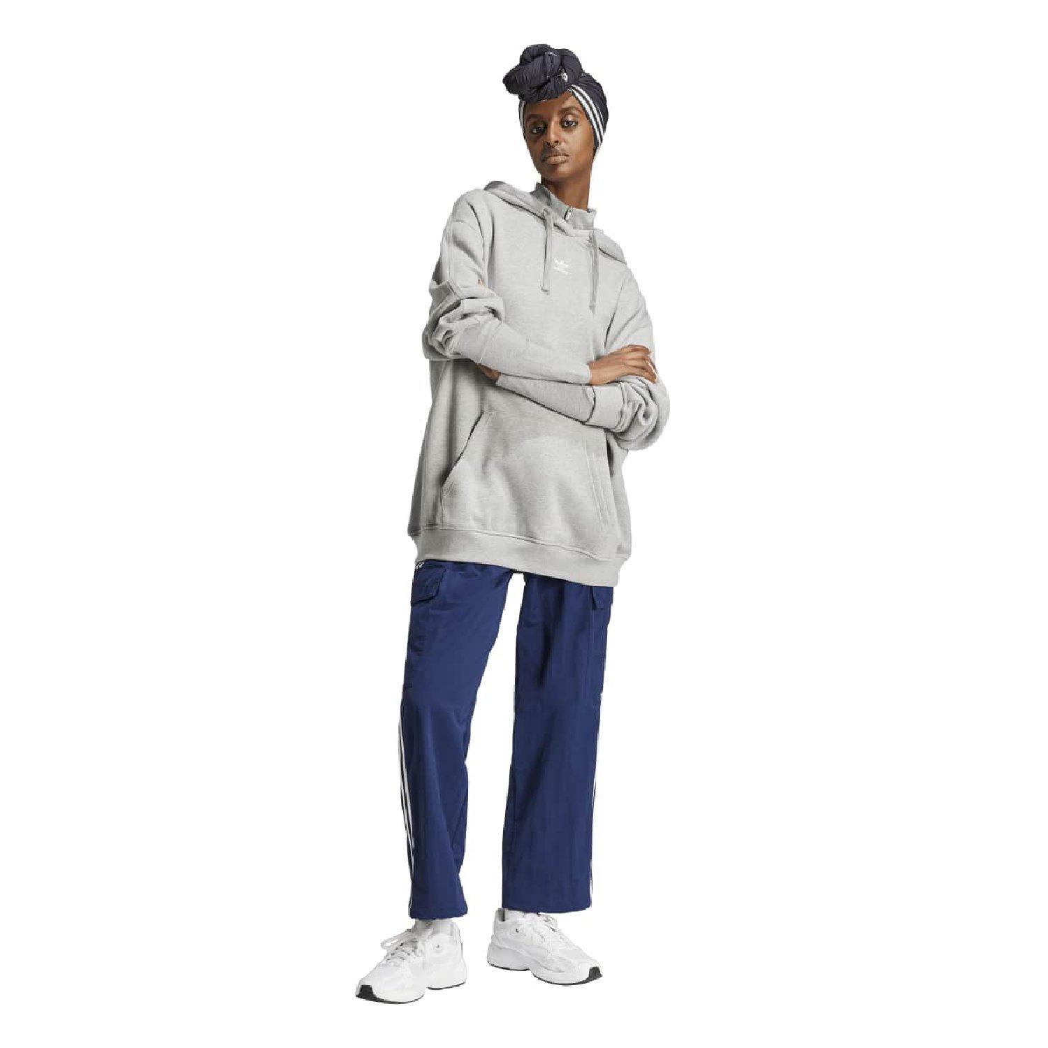Grey - adidas Originals - adidas Originals Essentials Oversized Fleece Hoodie - 5