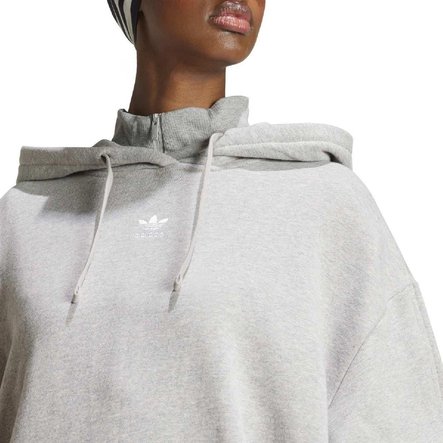 Grey - adidas Originals - adidas Originals Essentials Oversized Fleece Hoodie - 7