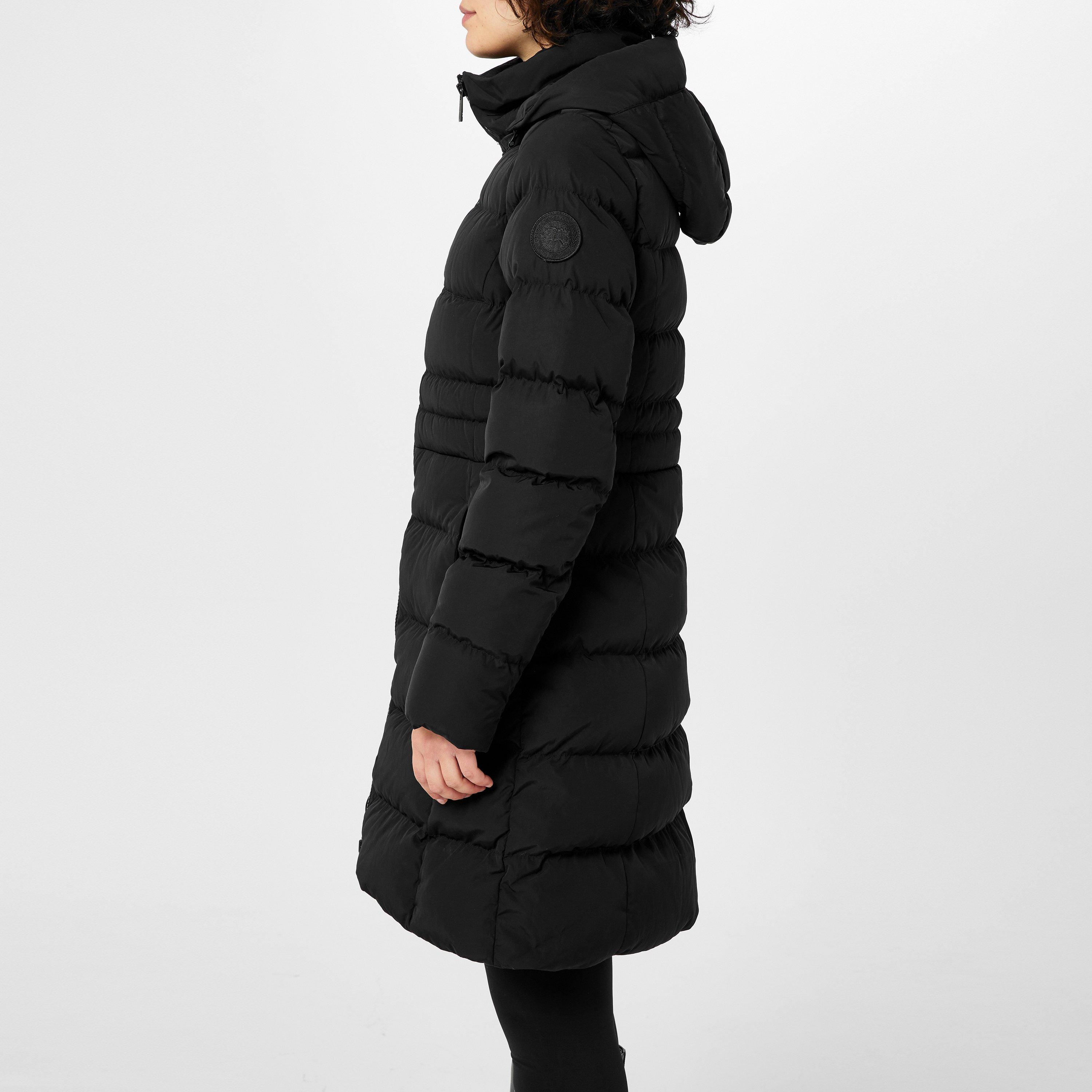 Black 61 - Canada Goose - Women's Aurora Parka Water Resistant Down Filled Detachable Hood Short Puffer Jacket - 2