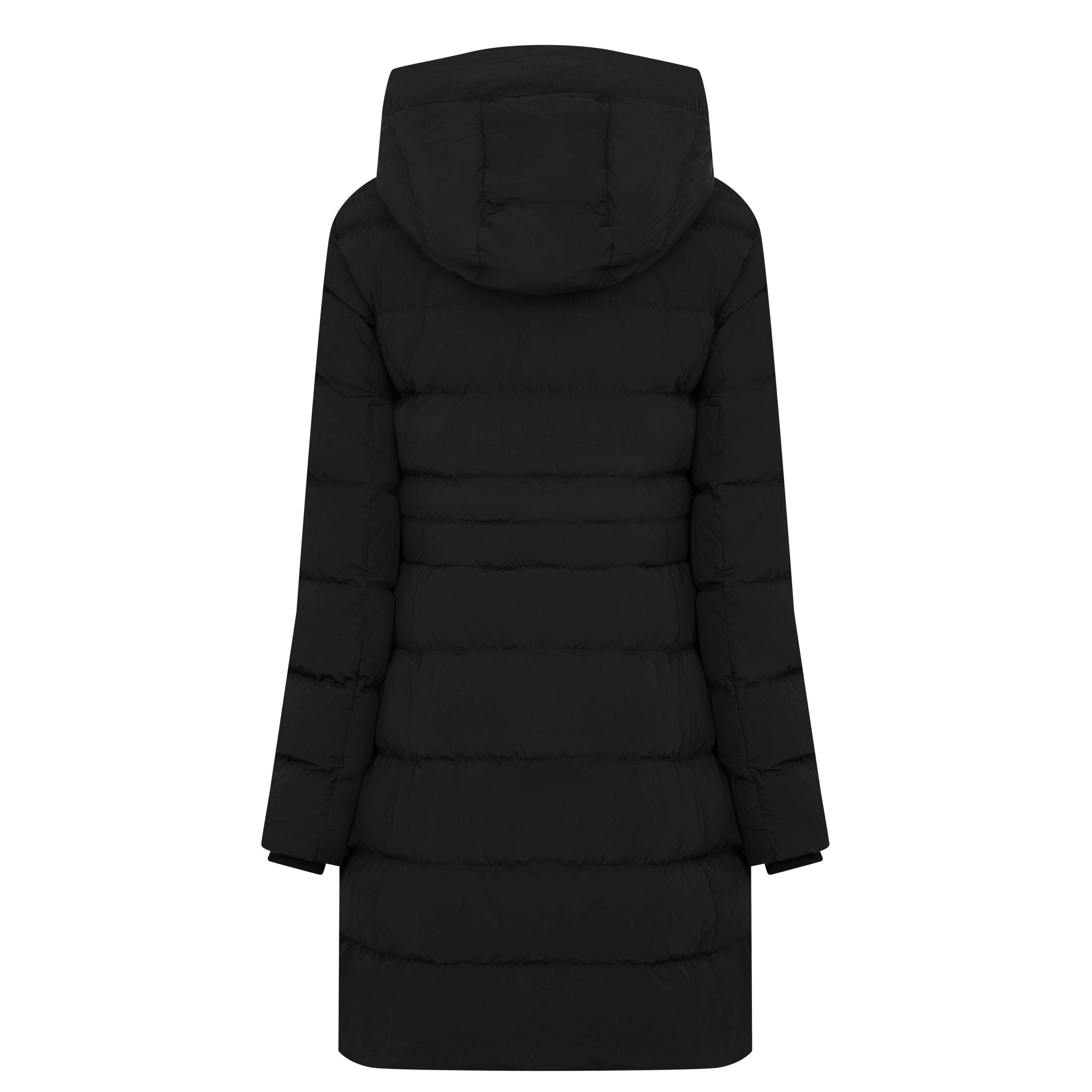 Black 61 - Canada Goose - Women's Aurora Parka Water Resistant Down Filled Detachable Hood Short Puffer Jacket - 6