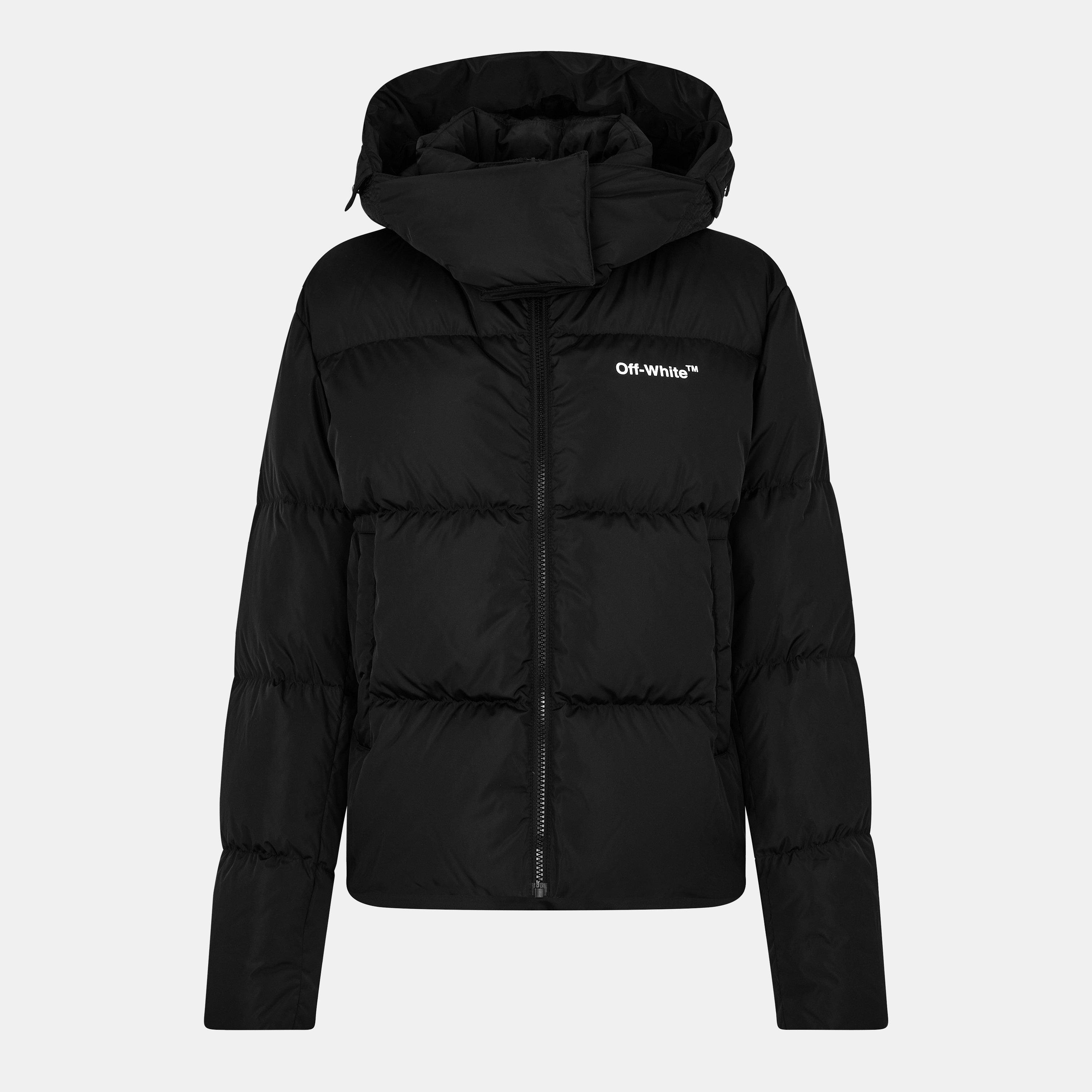 Black/White - Off White - Women's Off-White Short Puffer Jacket - 1