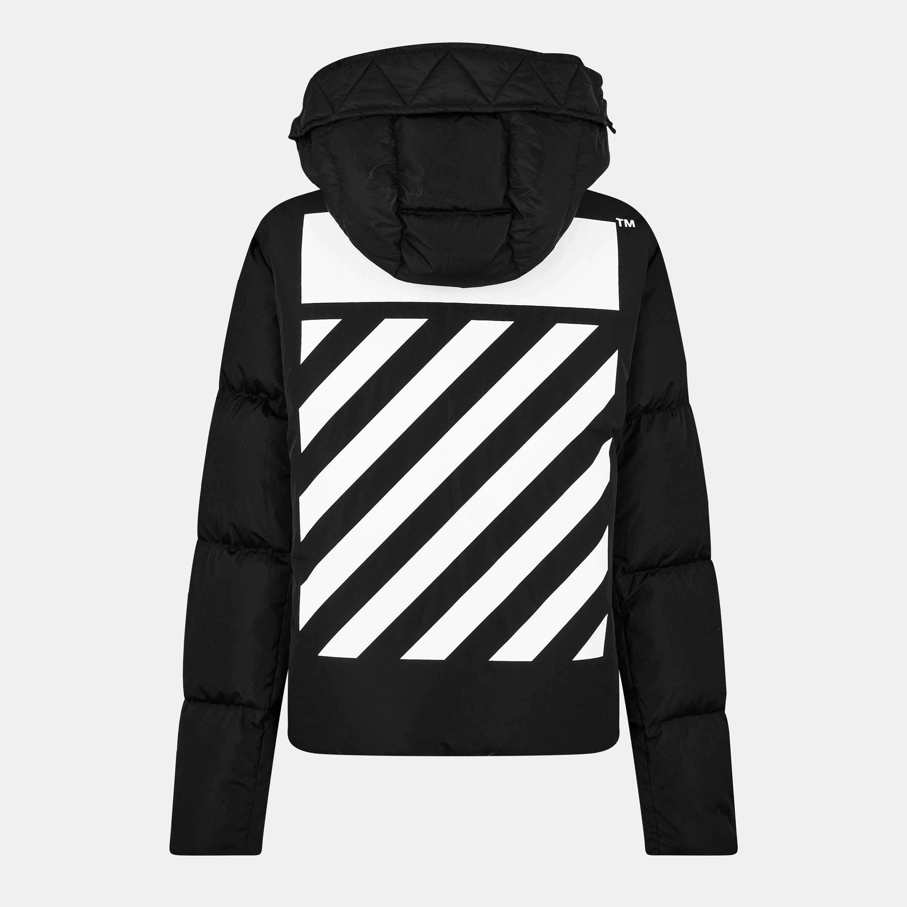 Crno/Bijelo - Off White - Women's Off-White Short Puffer Jacket - 2