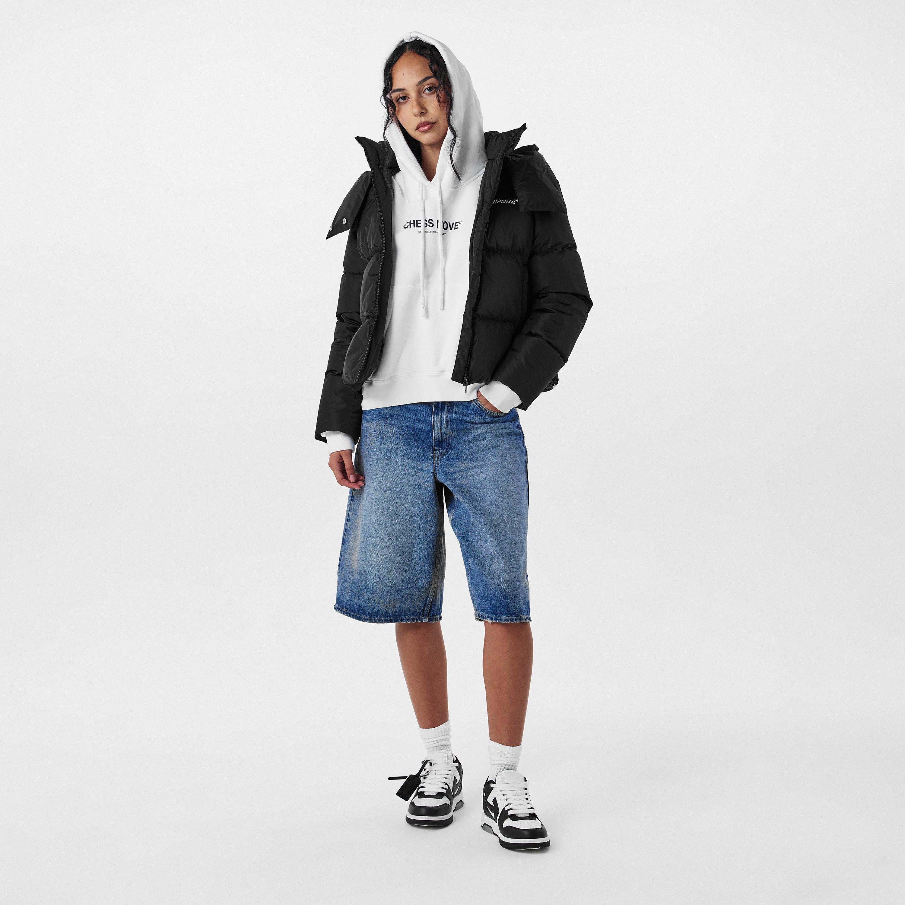 Crno/Bijelo - Off White - Women's Off-White Short Puffer Jacket - 6