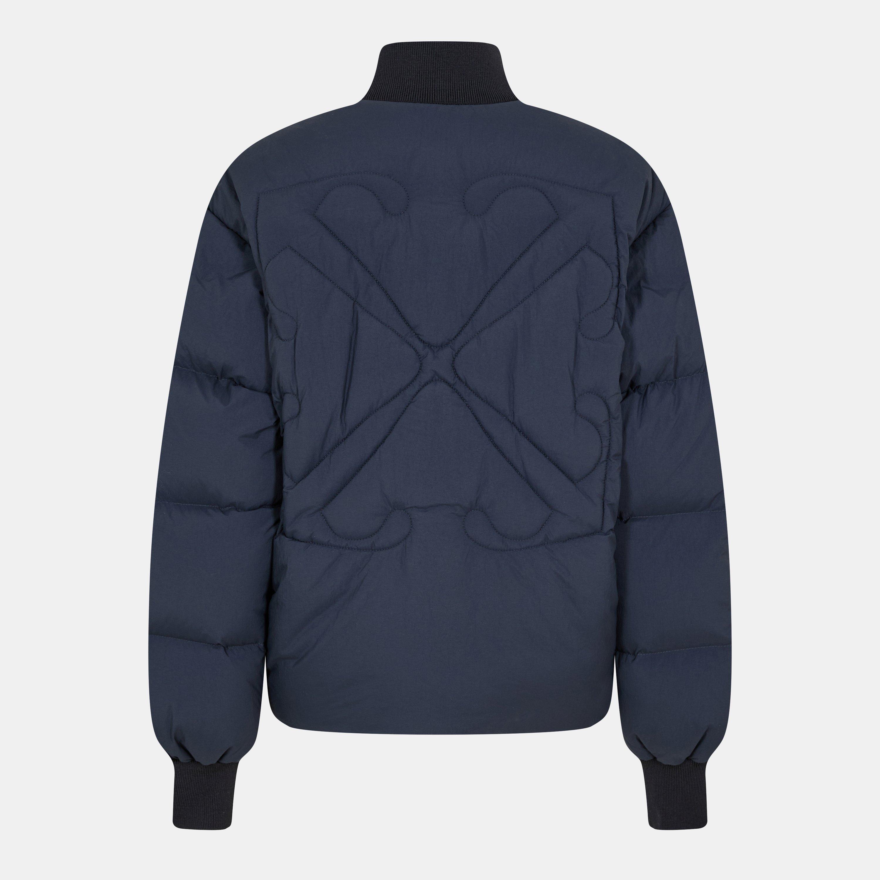 Negro - Off White - Women's Off-White Weather-Resistant Short Puffer Jacket - 2