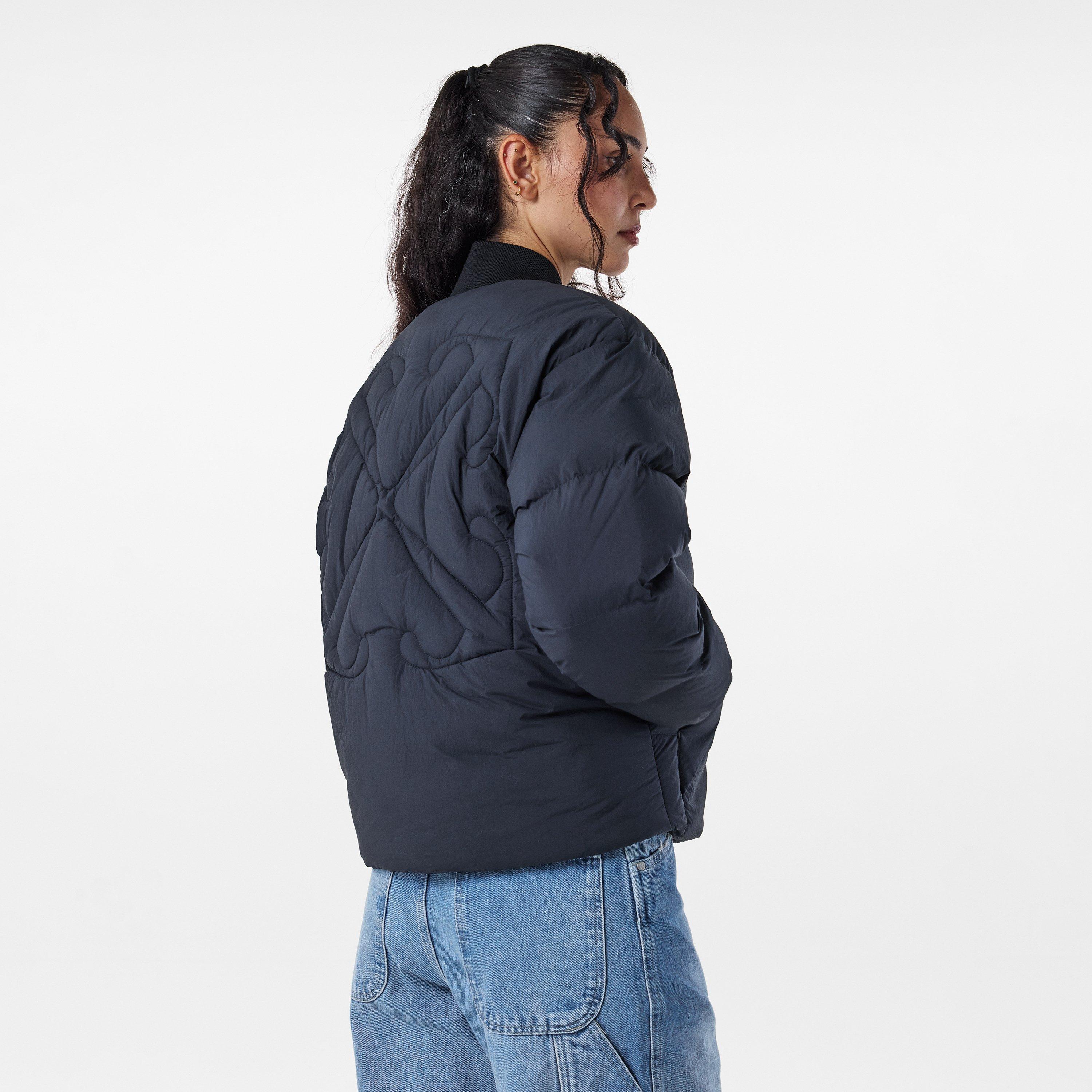 Negro - Off White - Women's Off-White Weather-Resistant Short Puffer Jacket - 4