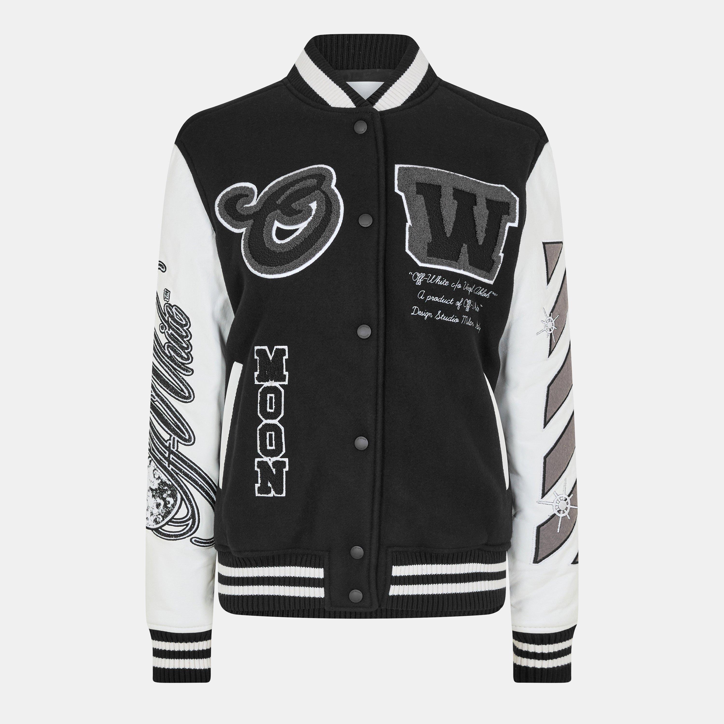 Black/White - Off White - Women's - Varsity Jacket - 1