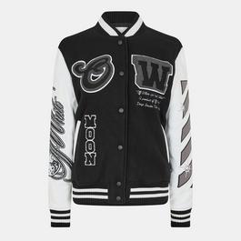 Off White Women's Varsity Jacket, Varsity Style
