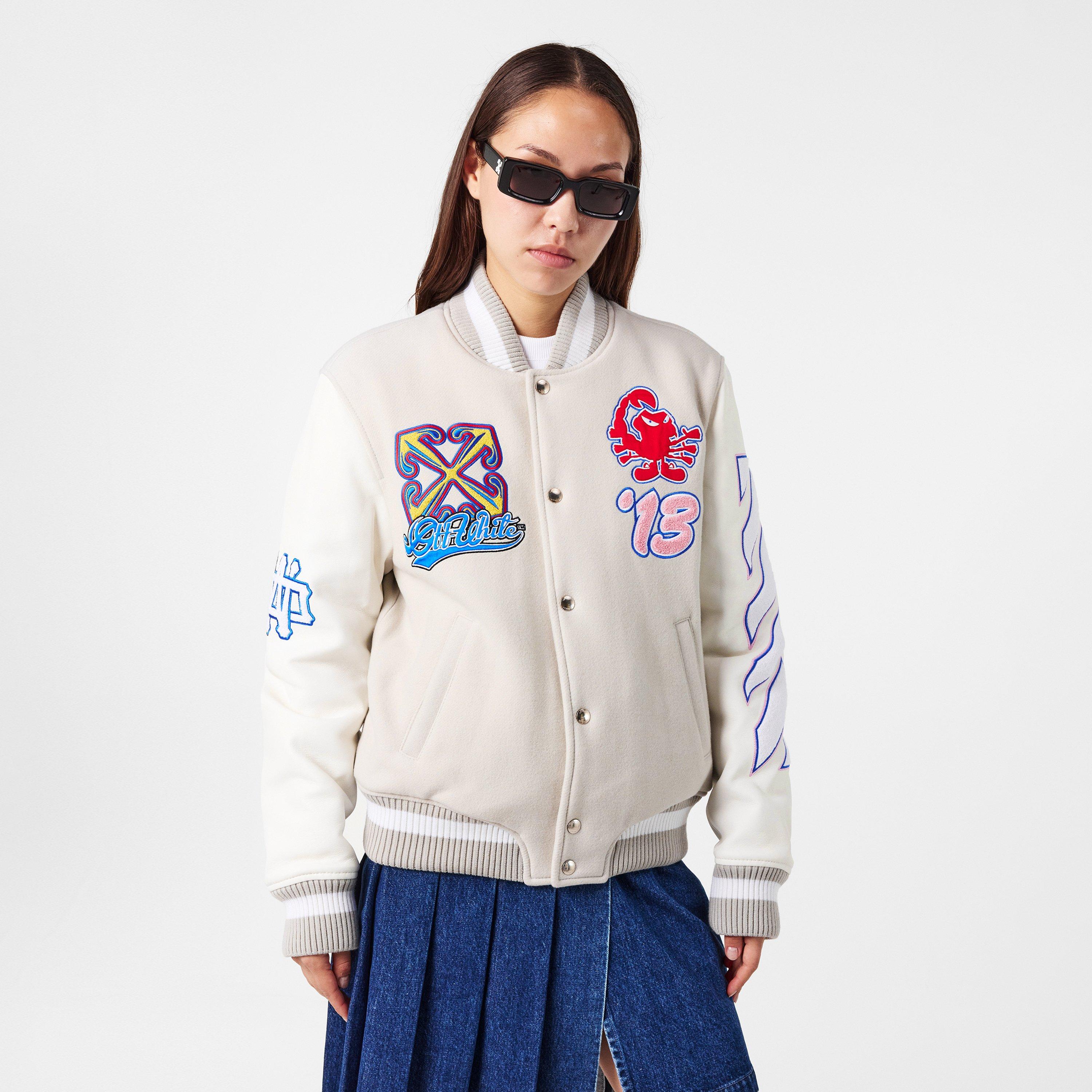 Verde/Multi - Off White - Women's Off-White Contemporary Varsity Jacket - 3