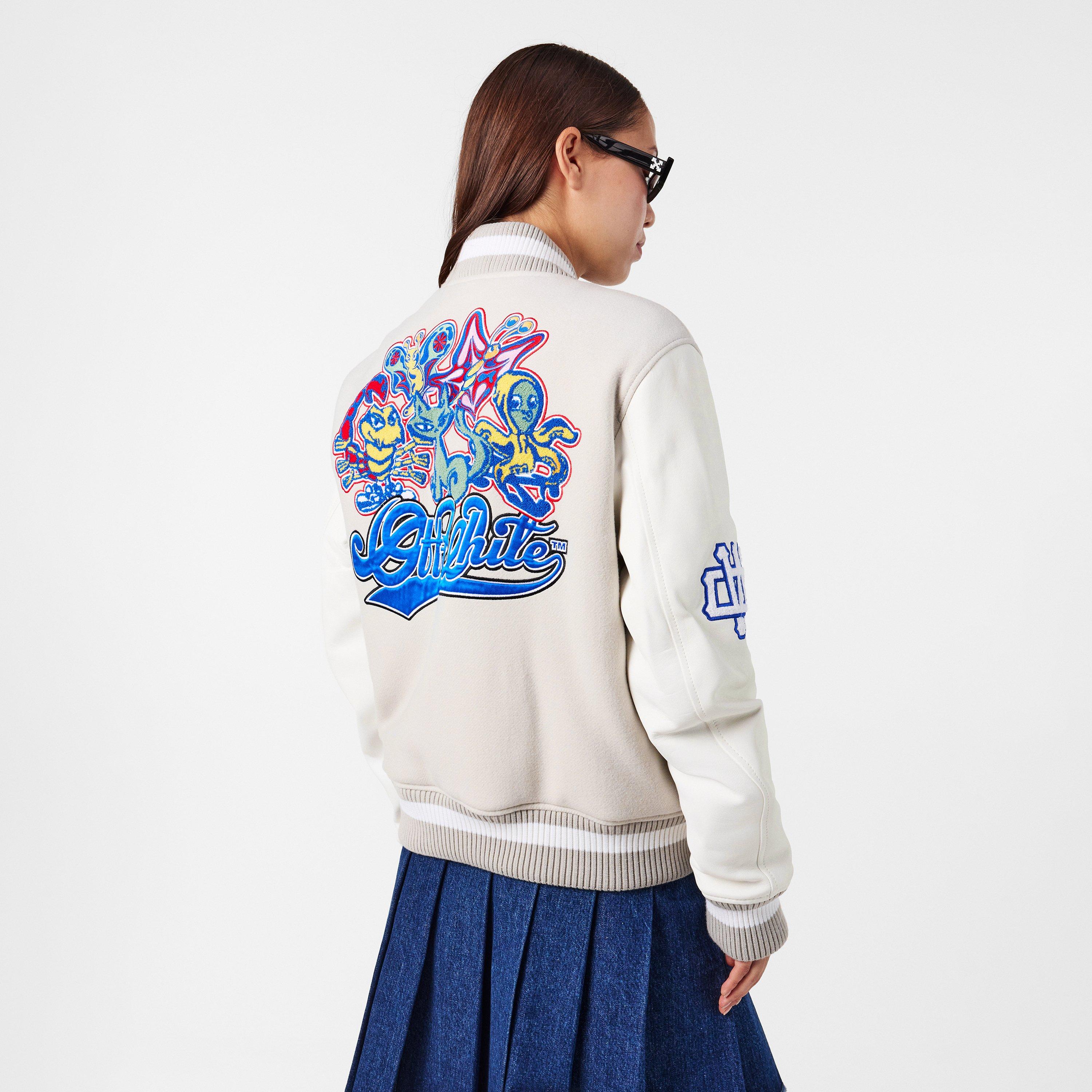 Verde/Multi - Off White - Women's Off-White Contemporary Varsity Jacket - 4