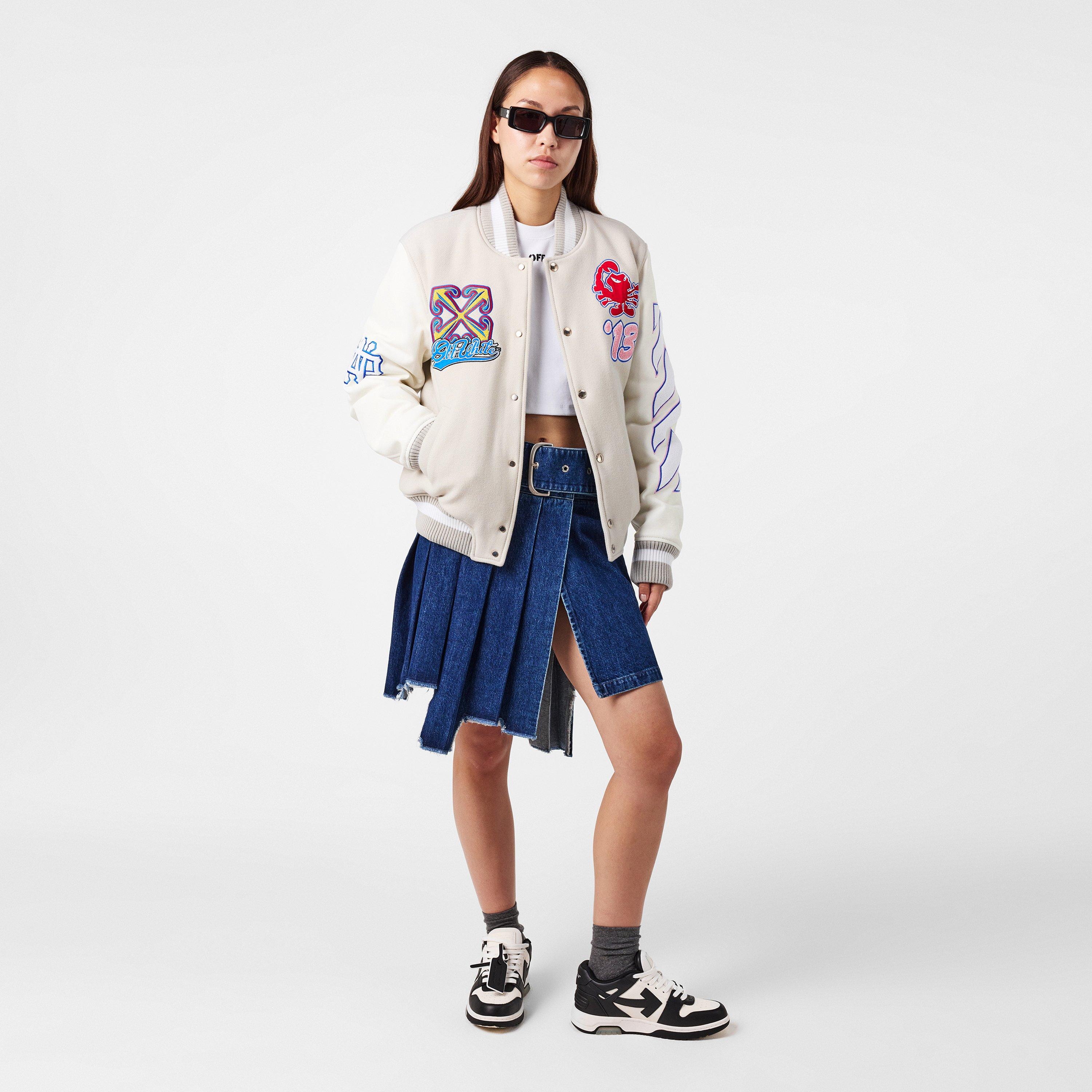 Verde/Multi - Off White - Women's Off-White Contemporary Varsity Jacket - 6