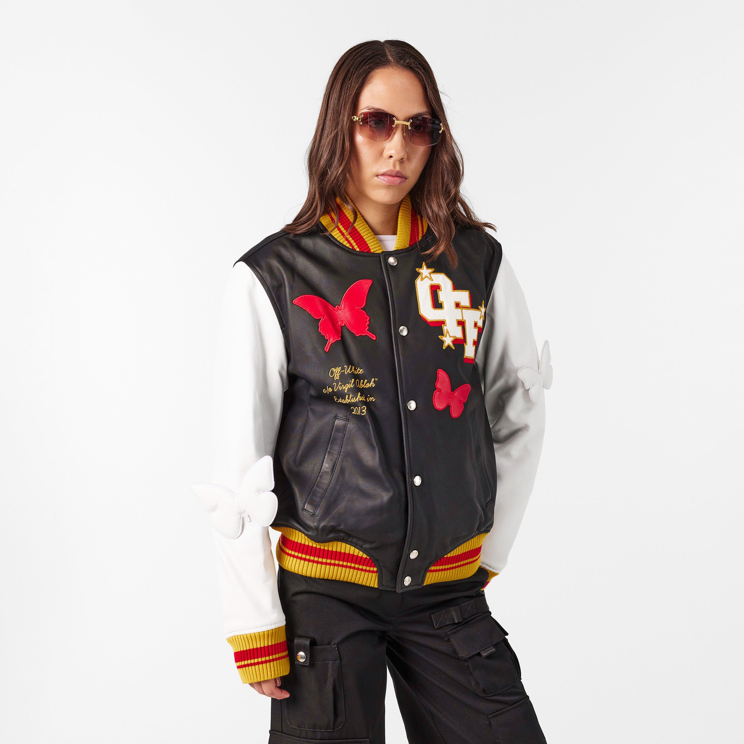 Negro/Blanco - Off White - Women's Off-White Varsity Jacket - 3