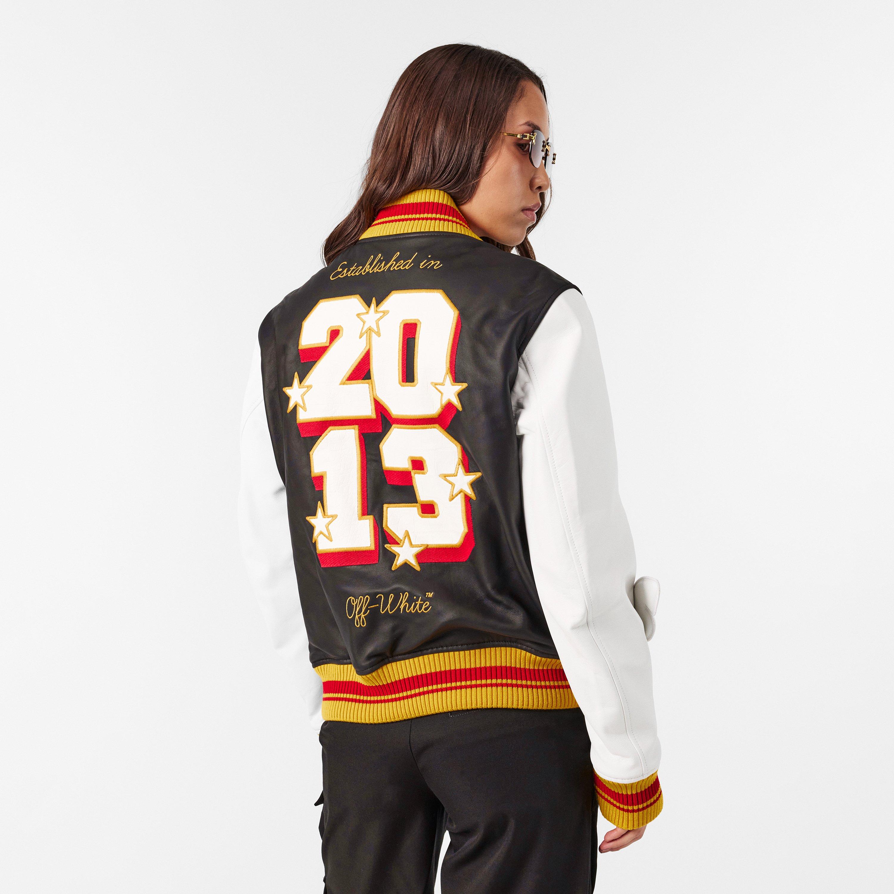 Negro/Blanco - Off White - Women's Off-White Varsity Jacket - 4