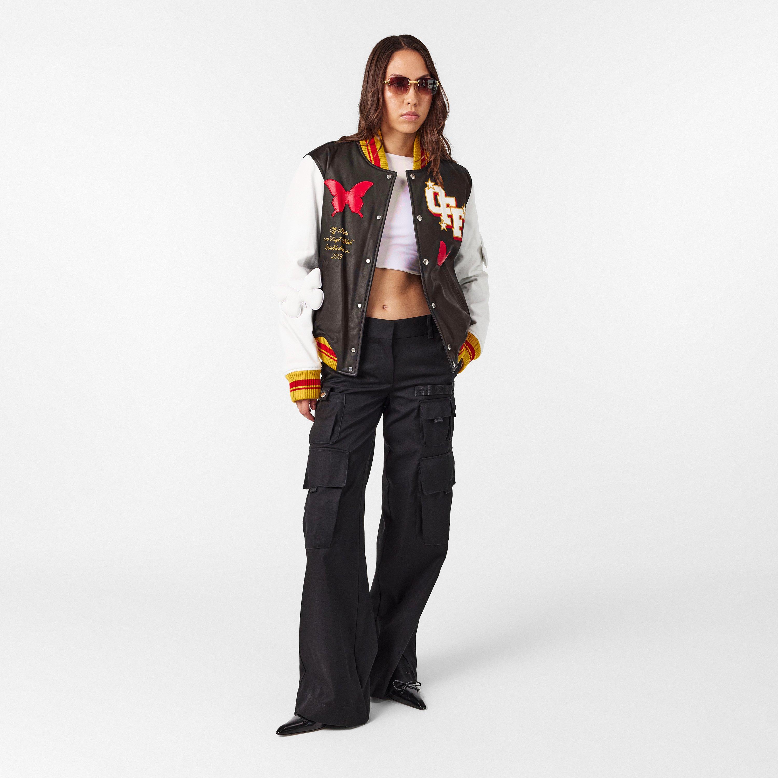 Negro/Blanco - Off White - Women's Off-White Varsity Jacket - 6