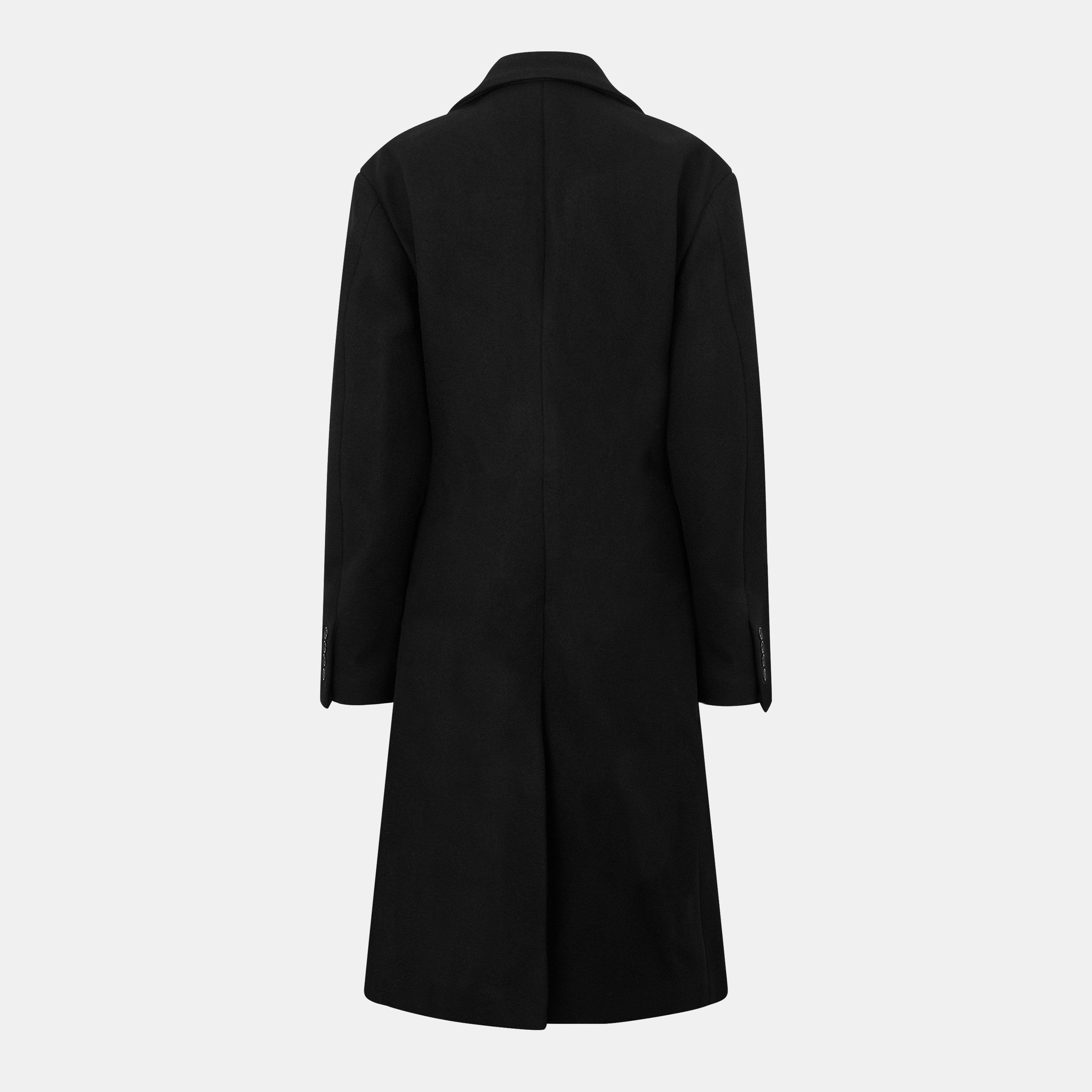 Negro - Off White - Women's Off-White Structured Overcoat - 2