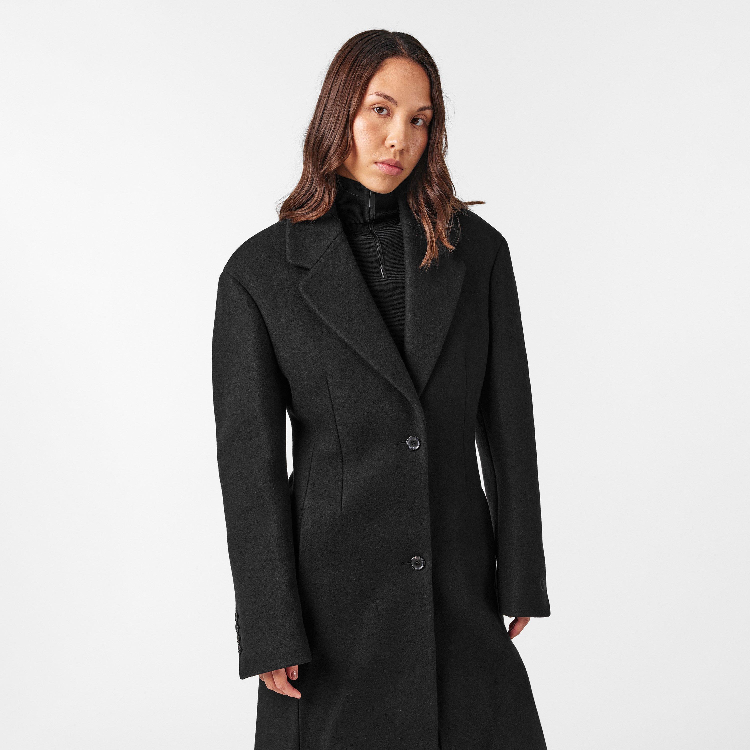 Negro - Off White - Women's Off-White Structured Overcoat - 3