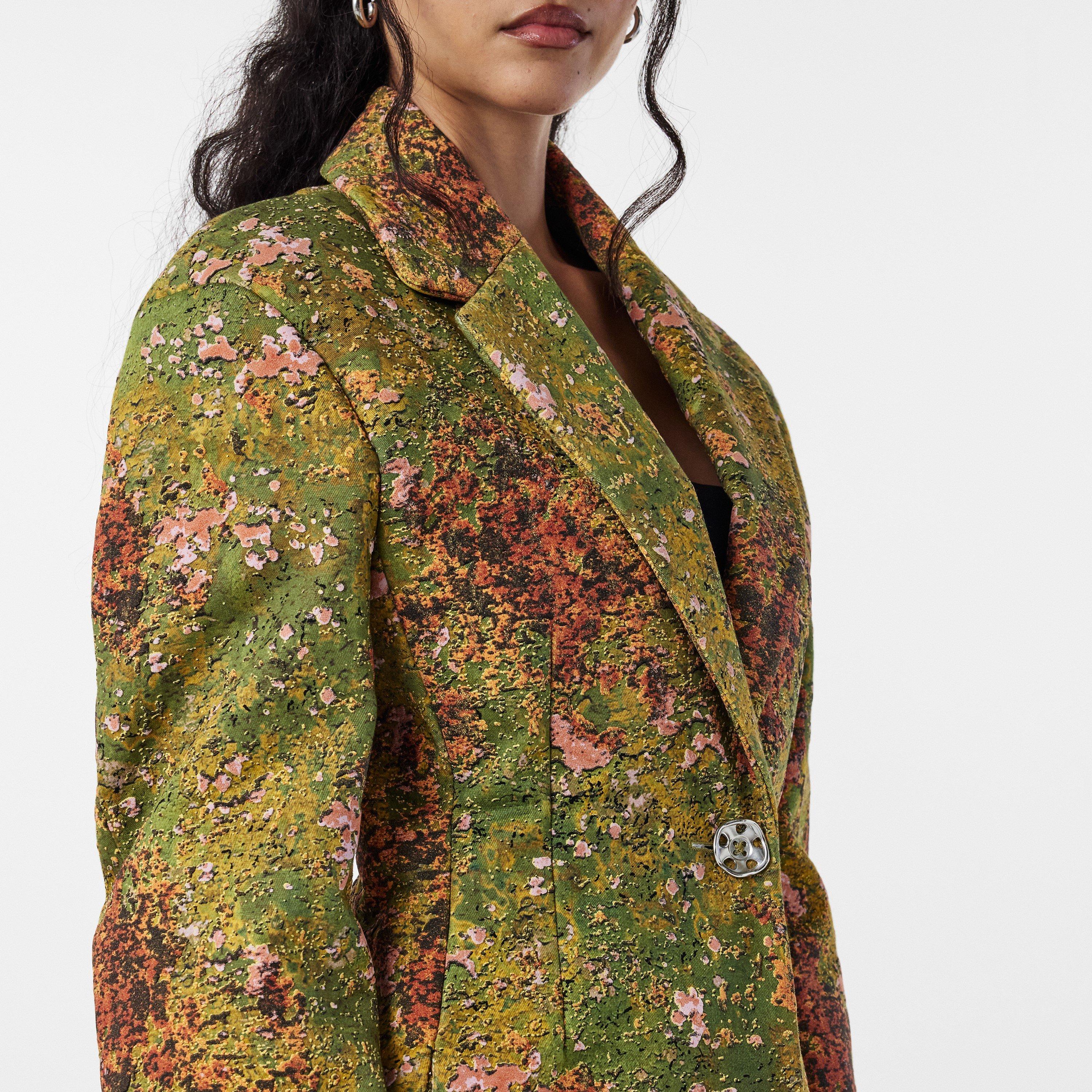 Verde/Rojo - Off White - Women's Off-White Diagonal Stripe Overcoat - 5