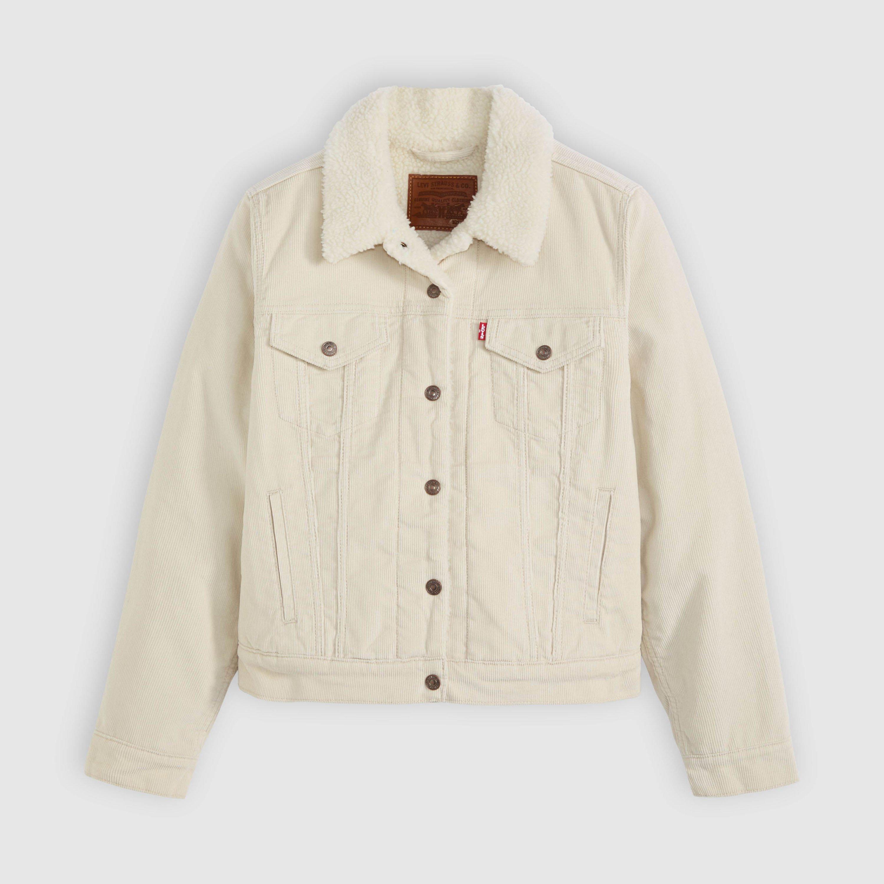 Levis Women's Original Sherpa Trucker Jacket - Egret - 10 (S) - Image 3
