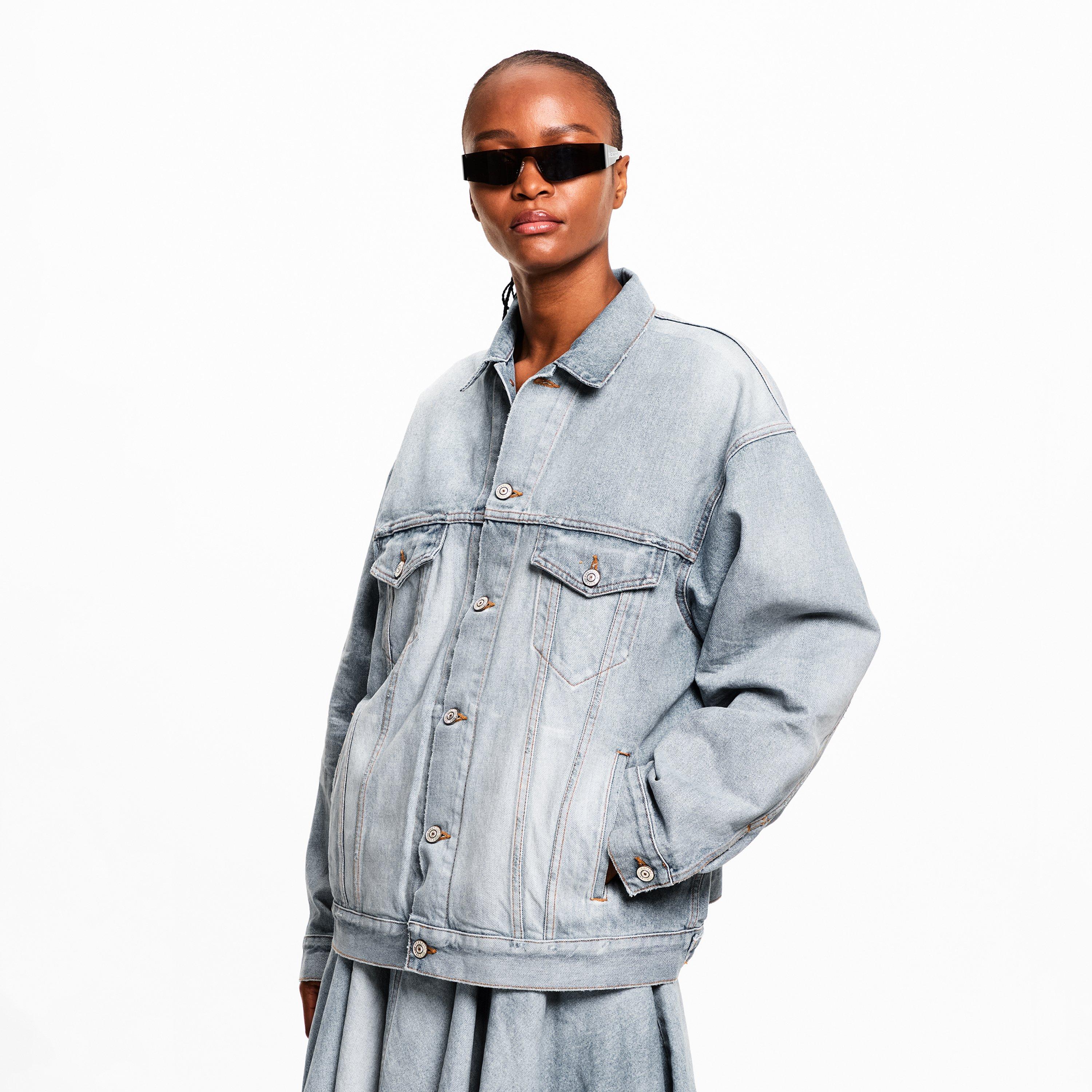 Dirty Blue - Balenciaga - Womens Denim Jacket - 3