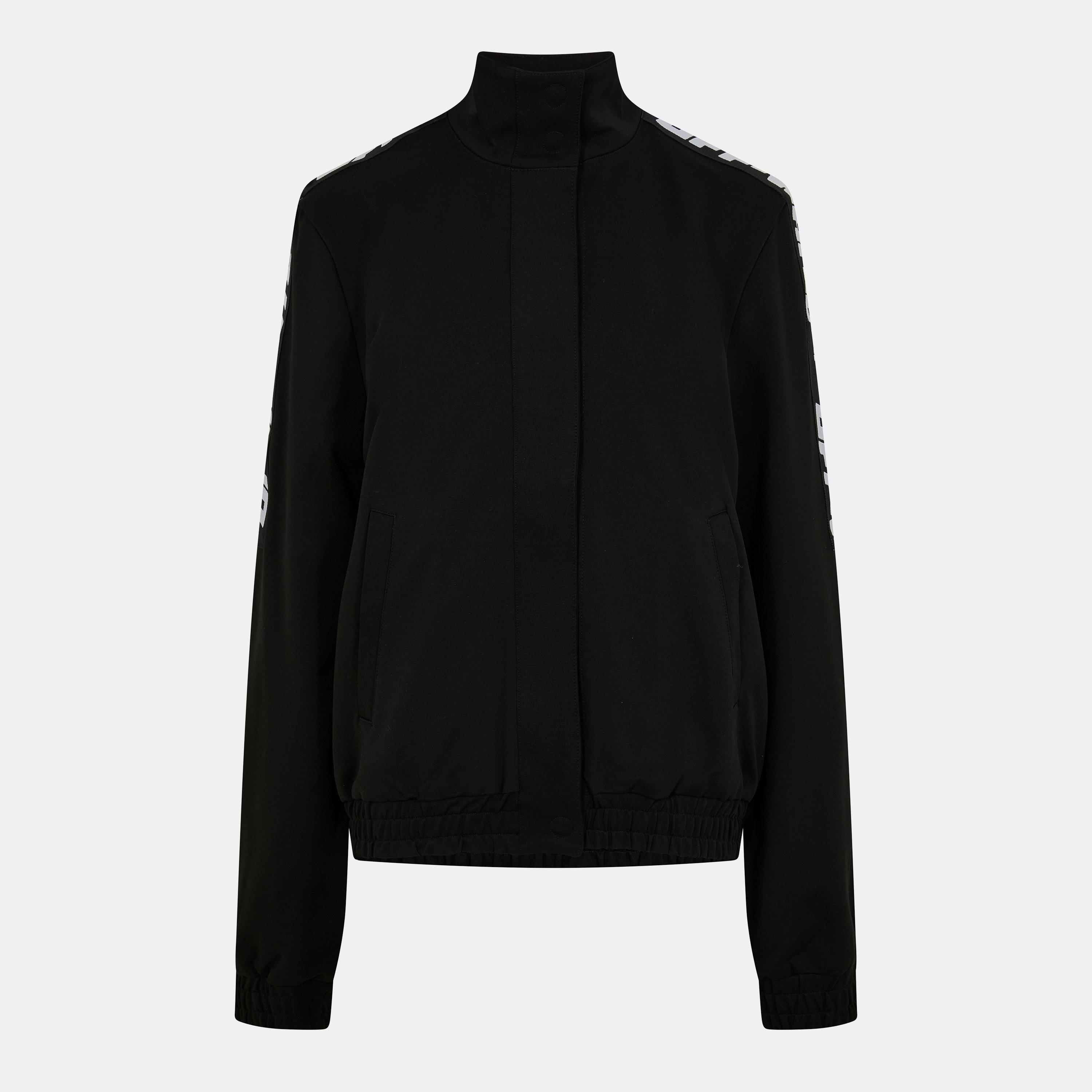 Black - Off White - Women's - Weather-Resistant Cropped Short Puffer Jacket - 1