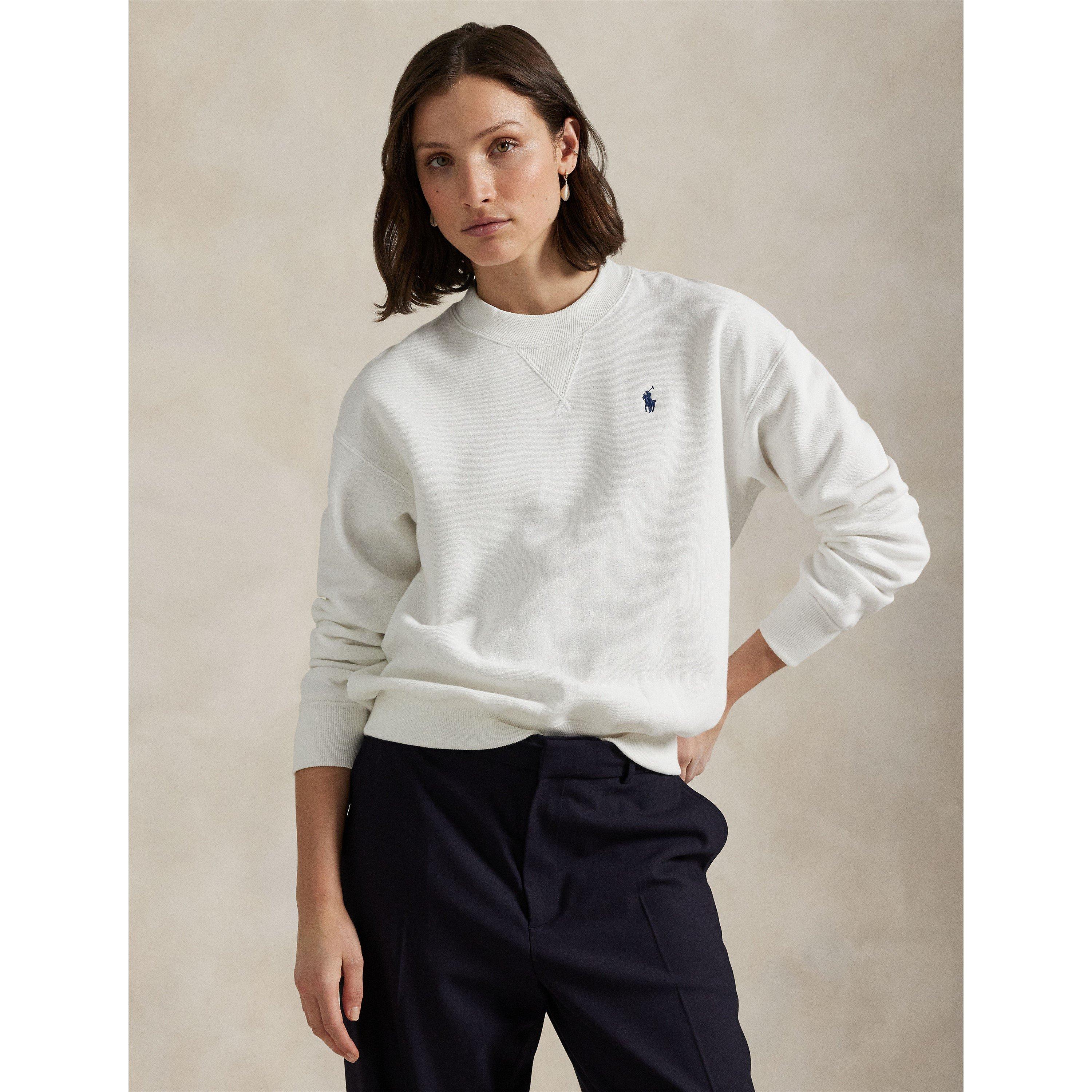 WHITE - Polo Ralph Lauren - Fleece Crew Sweater - 3