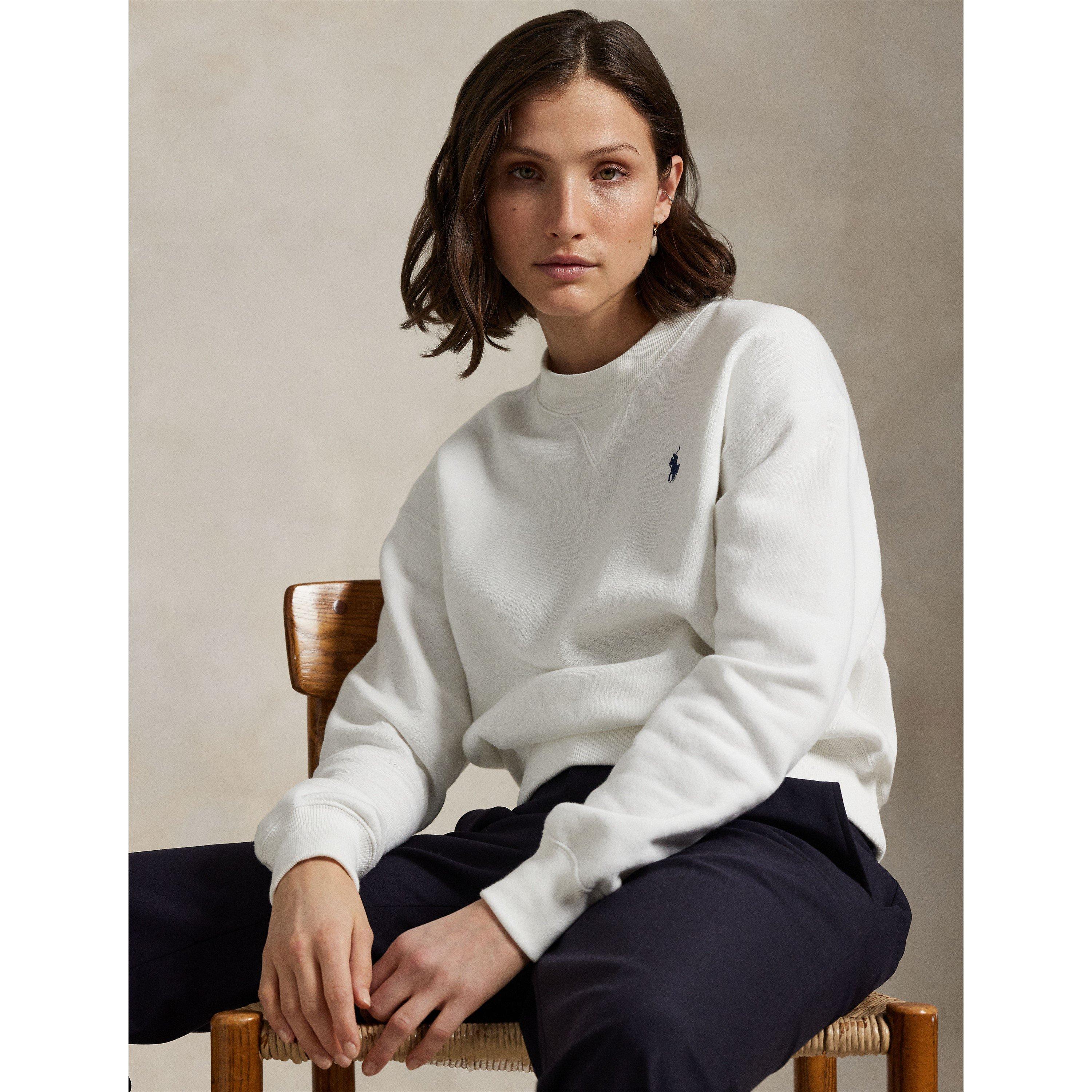 WHITE - Polo Ralph Lauren - Fleece Crew Sweater - 5