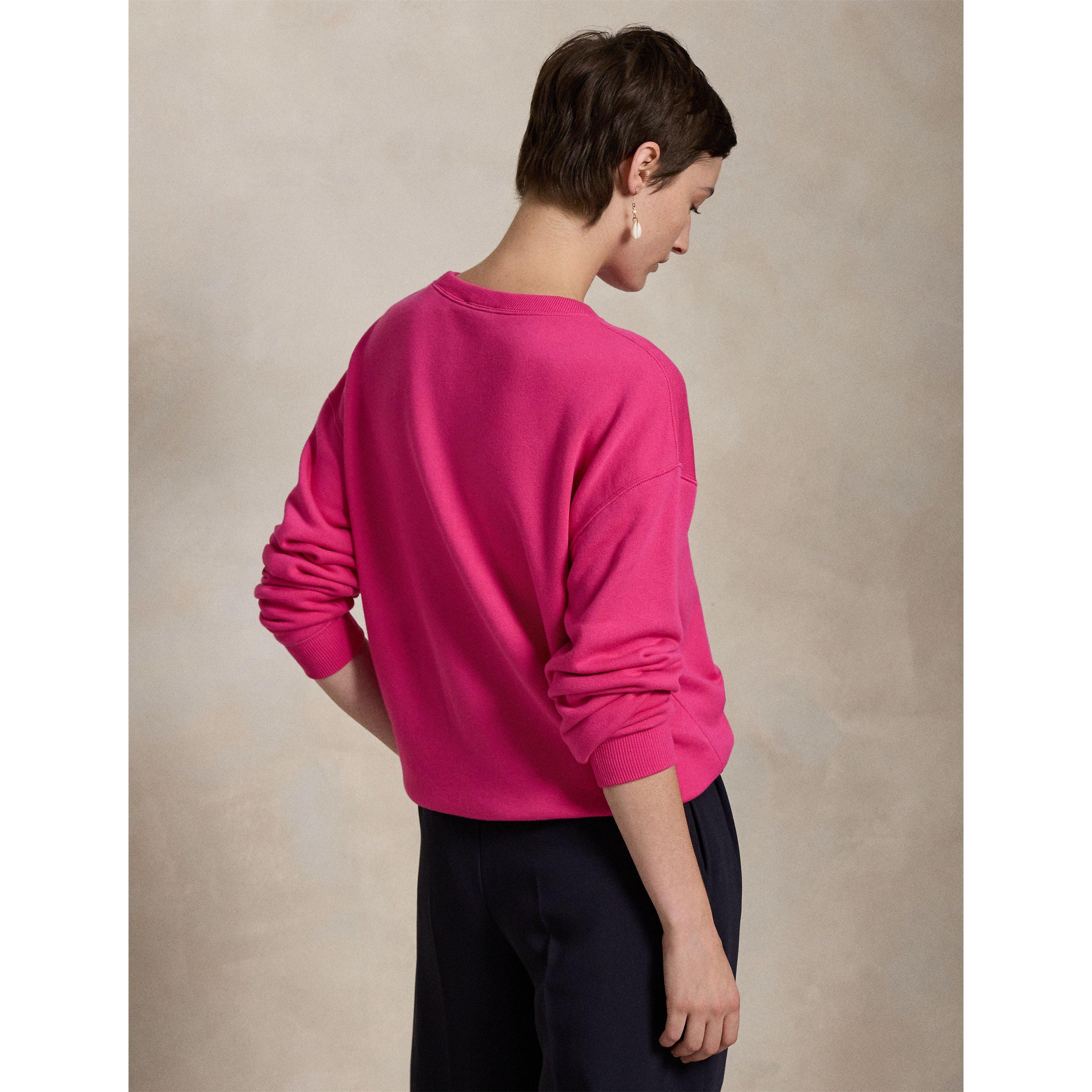 BRIGHT PINK - Polo Ralph Lauren - Fleece Crew Sweater - 3