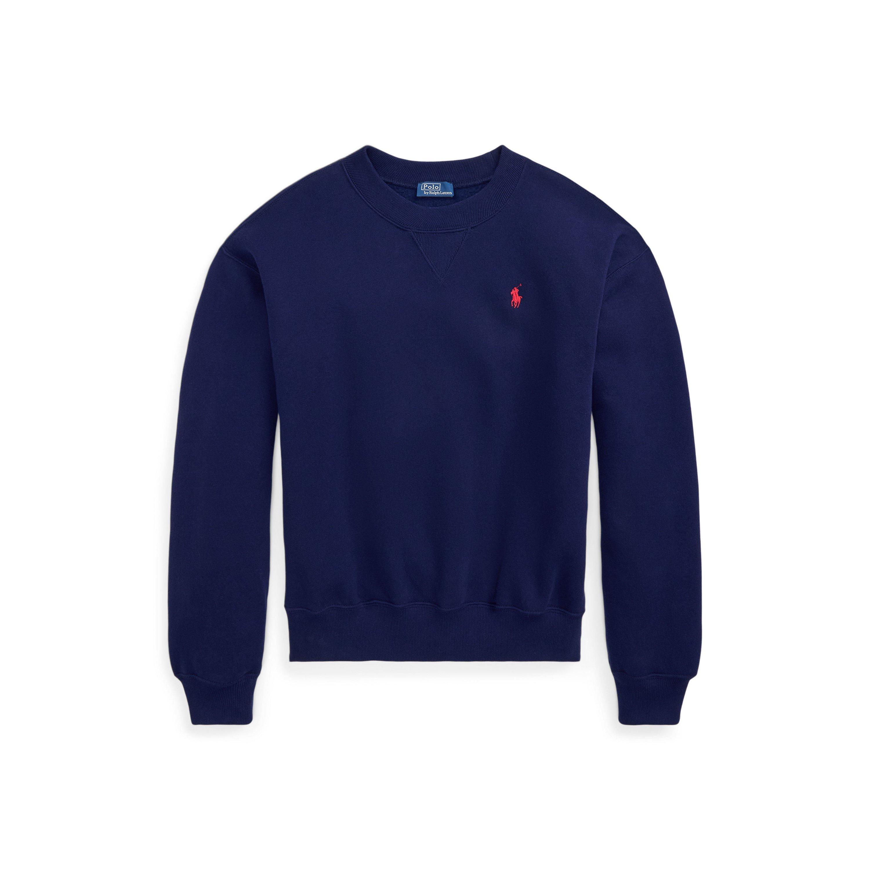 Polo Ralph Lauren Fleece Crew Sweater - Cruise Navy - Size 8 (XS)