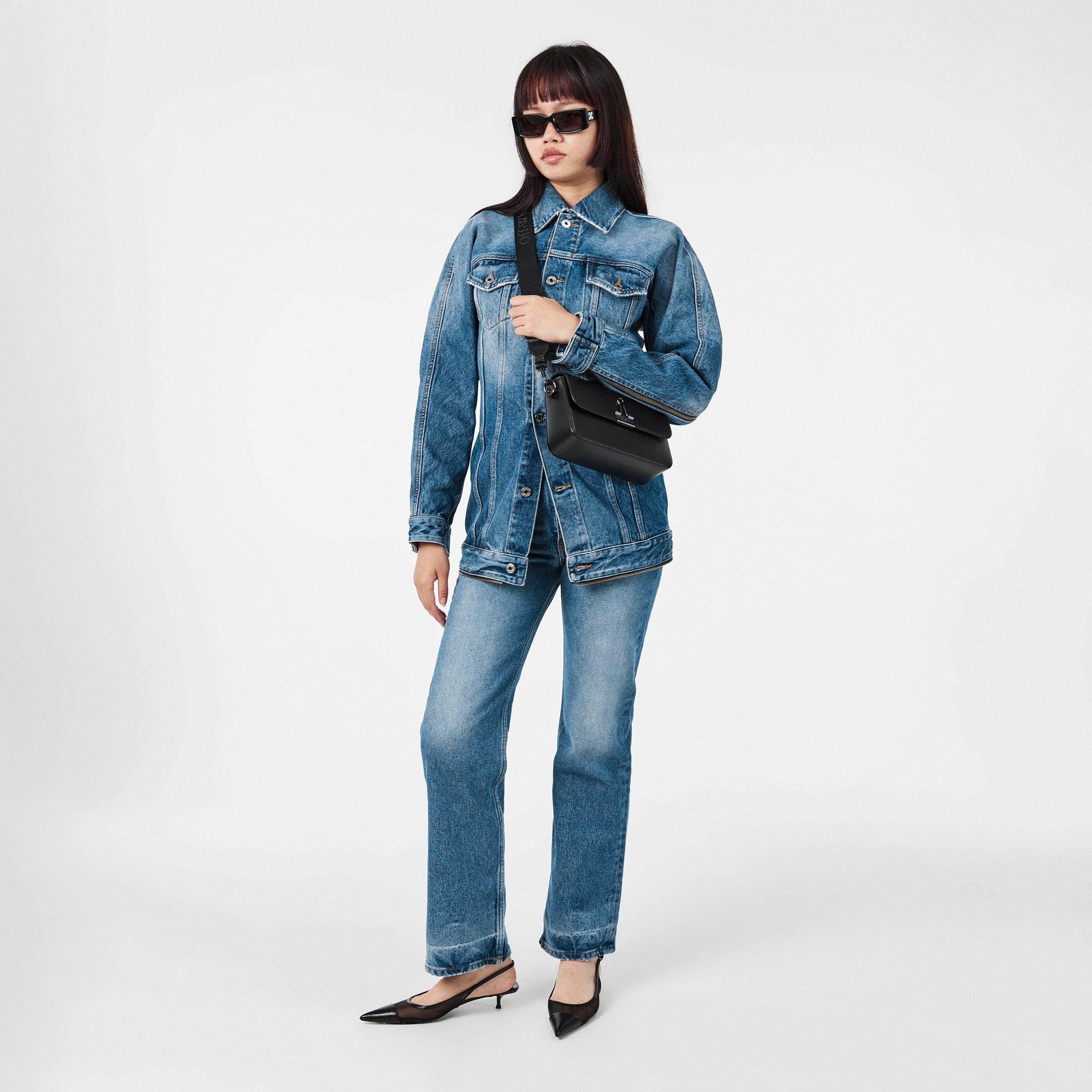 Blue - Off White - Women's Knitted Dress - 6