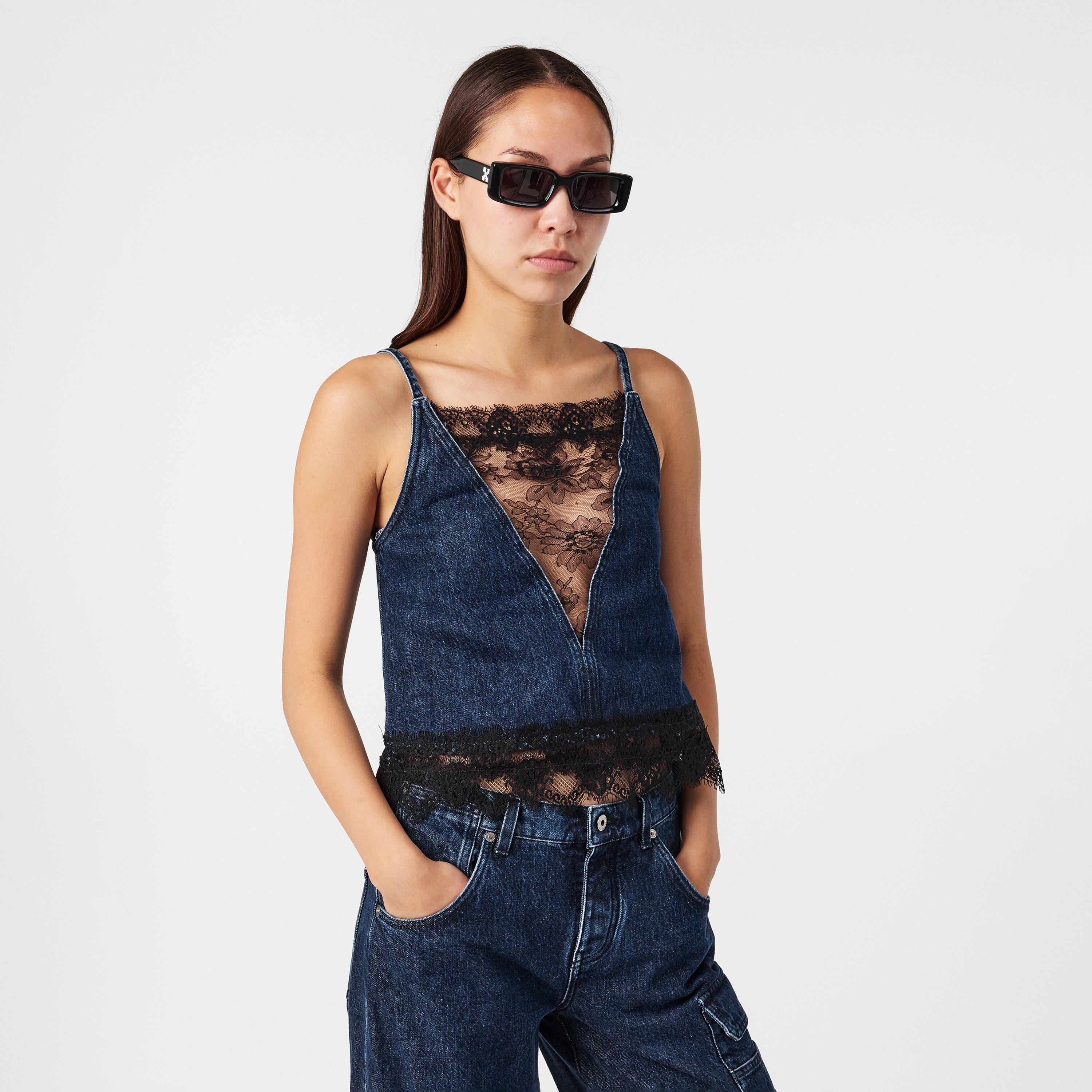 Blue/Black - Off White - Women's Knitted Tops - 3