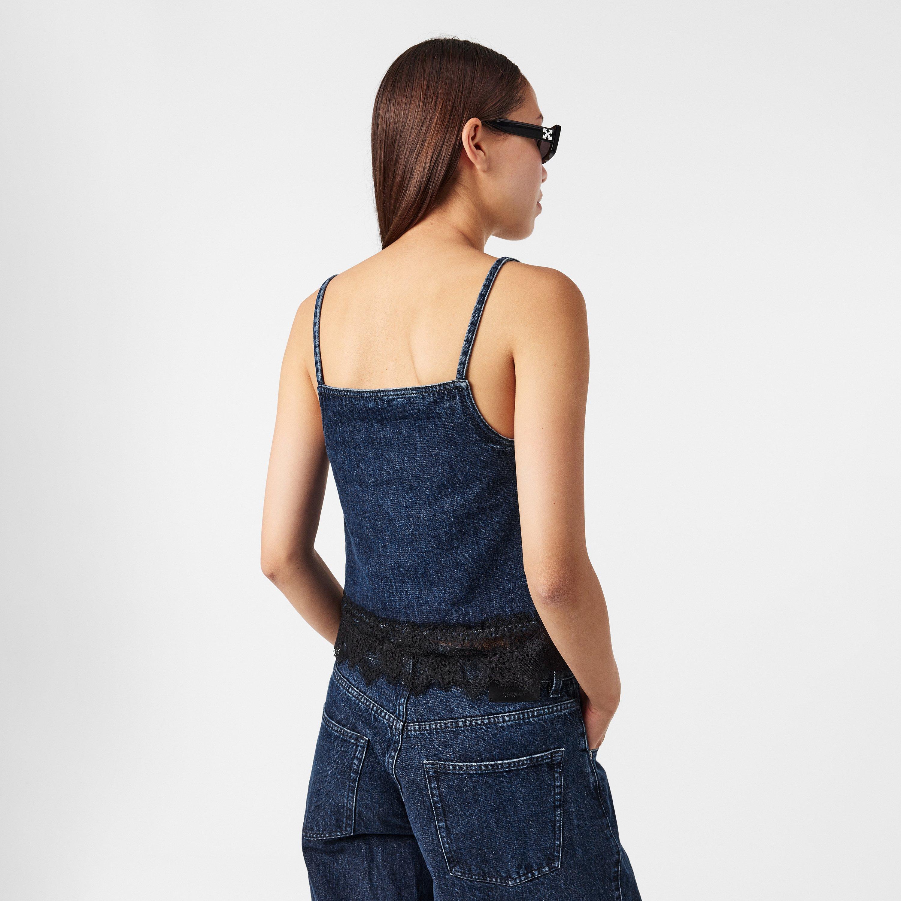 Blue/Black - Off White - Women's Knitted Tops - 4