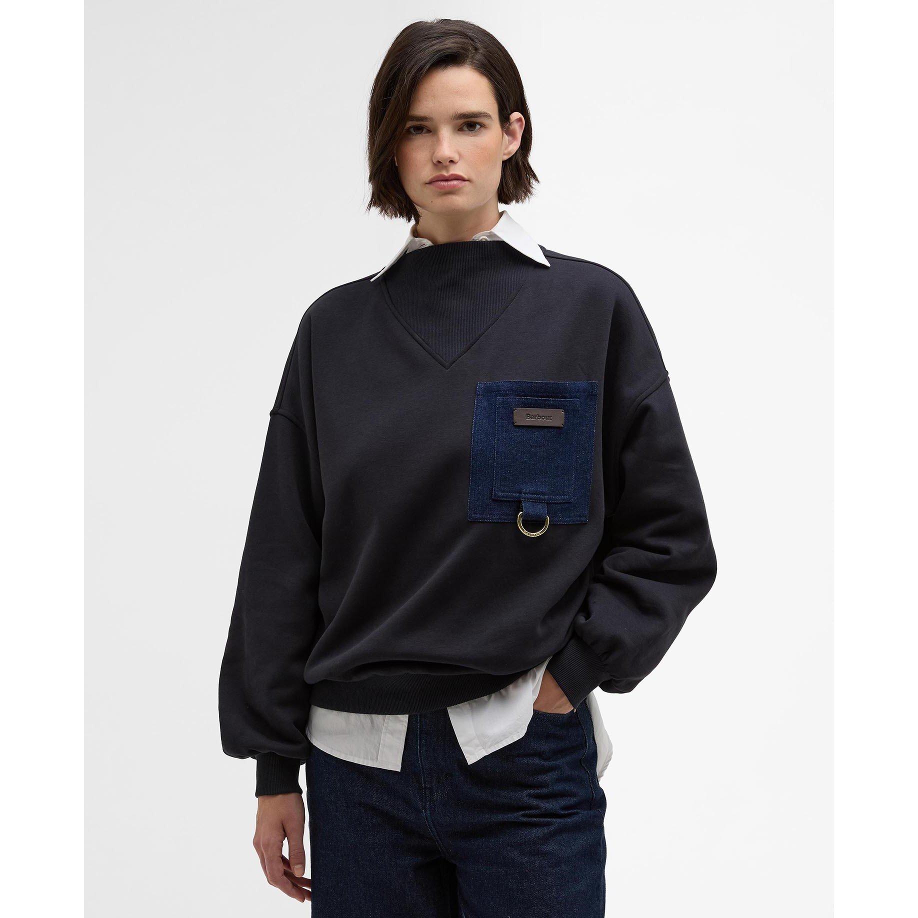 Dark Navy - Barbour - Women's B.Li Saima Crew Sweatshirt - 2