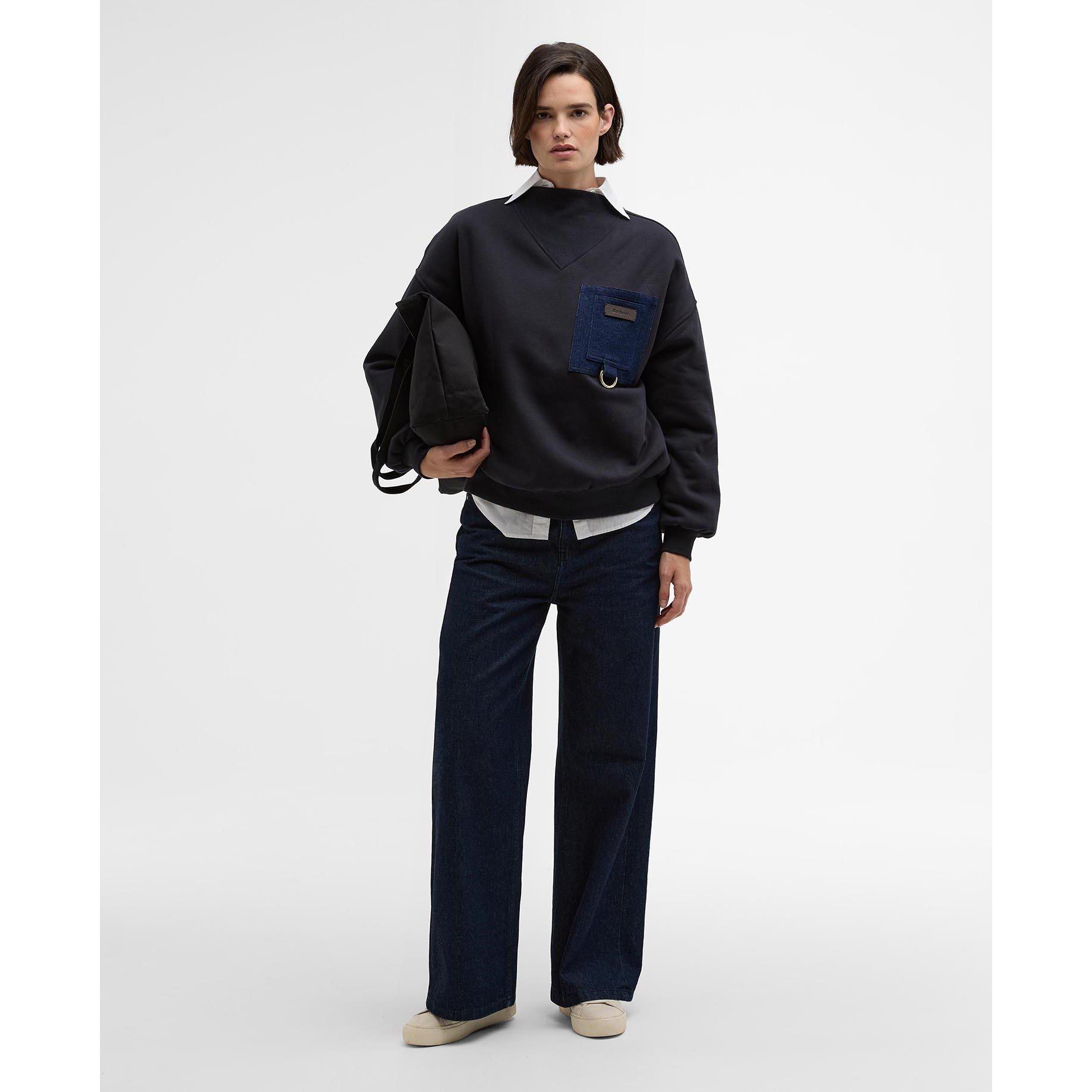 Dark Navy - Barbour - Women's B.Li Saima Crew Sweatshirt - 5