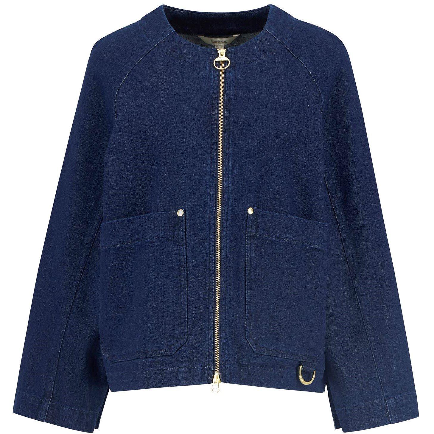 Barbour Womens Saima Overshirt - Rinse Wash - Size 14 (L)
