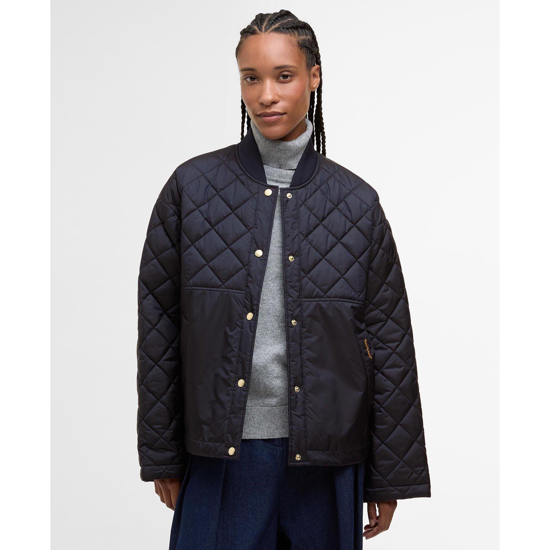 Navy/Tartan - Barbour - Women's B.Li Wetherby Qt Quilted Jacket - 2