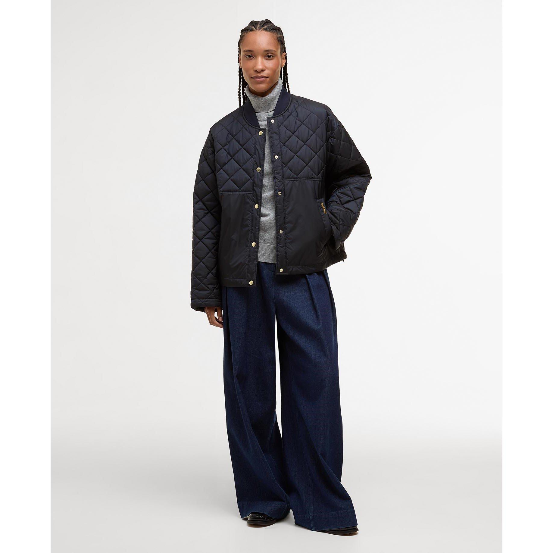 Navy/Tartan - Barbour - Women's B.Li Wetherby Qt Quilted Jacket - 6