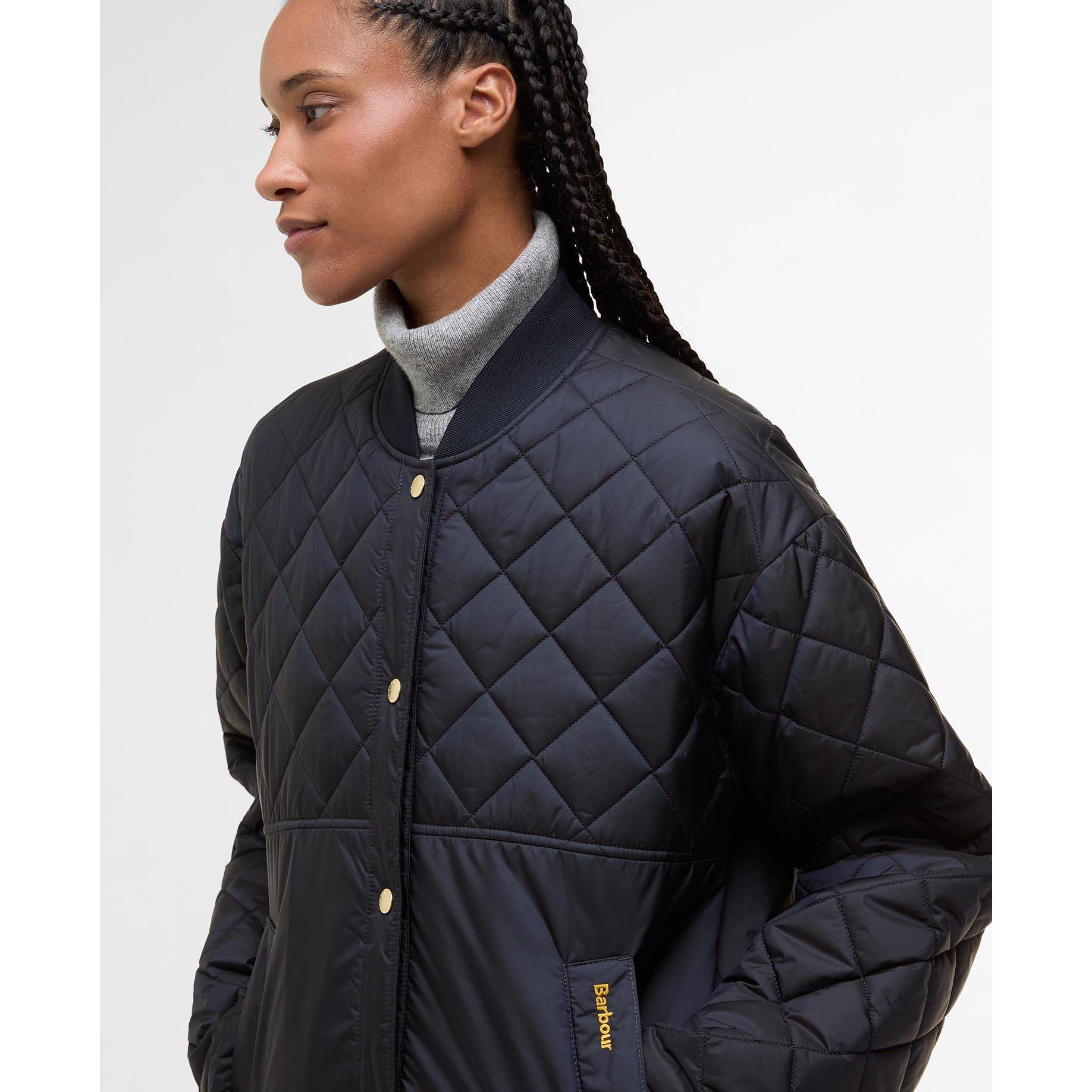 Navy/Tartan - Barbour - Women's B.Li Wetherby Qt Quilted Jacket - 4