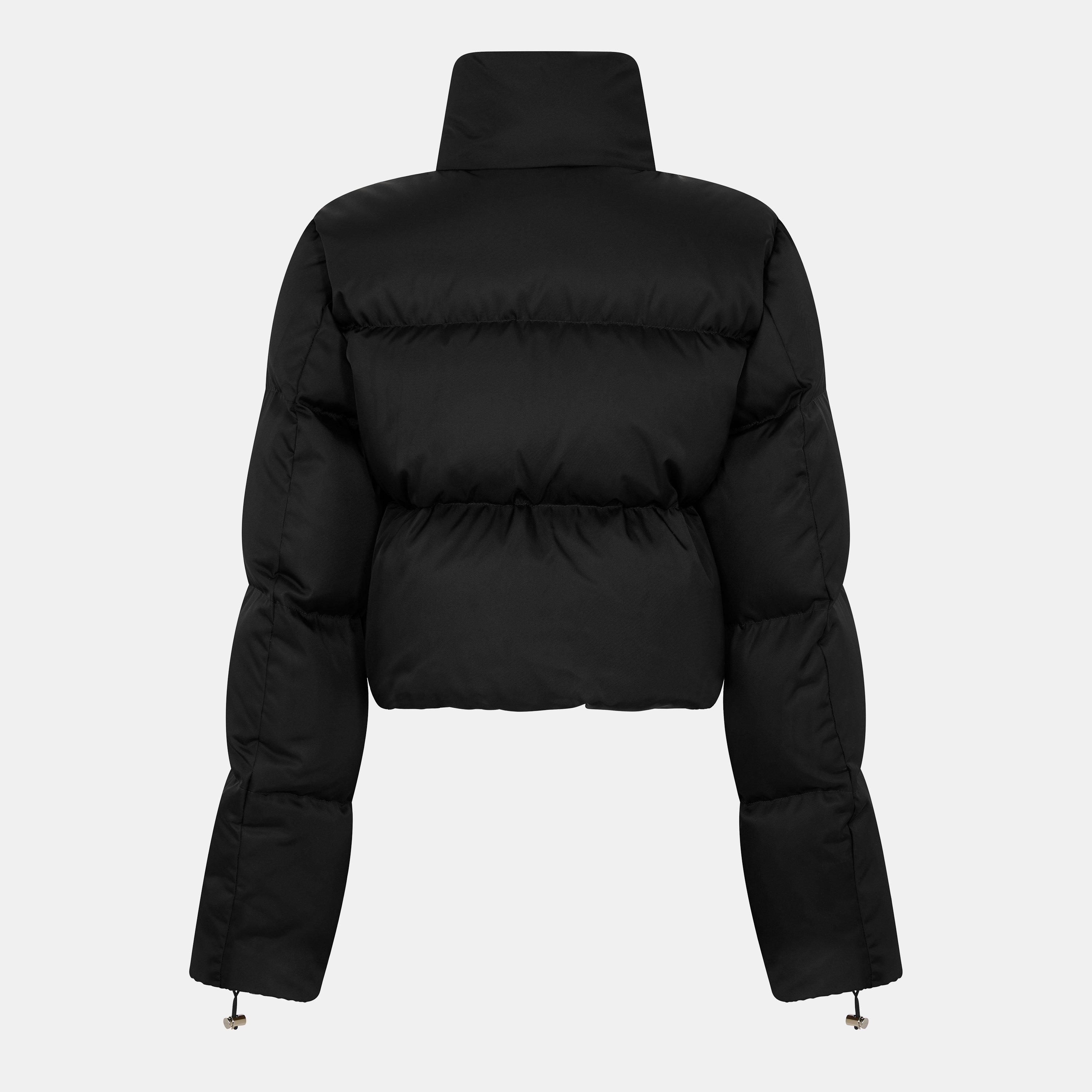 Nero - Prada - Women's  Quilted Cropped Short Puffer Jacket - 2