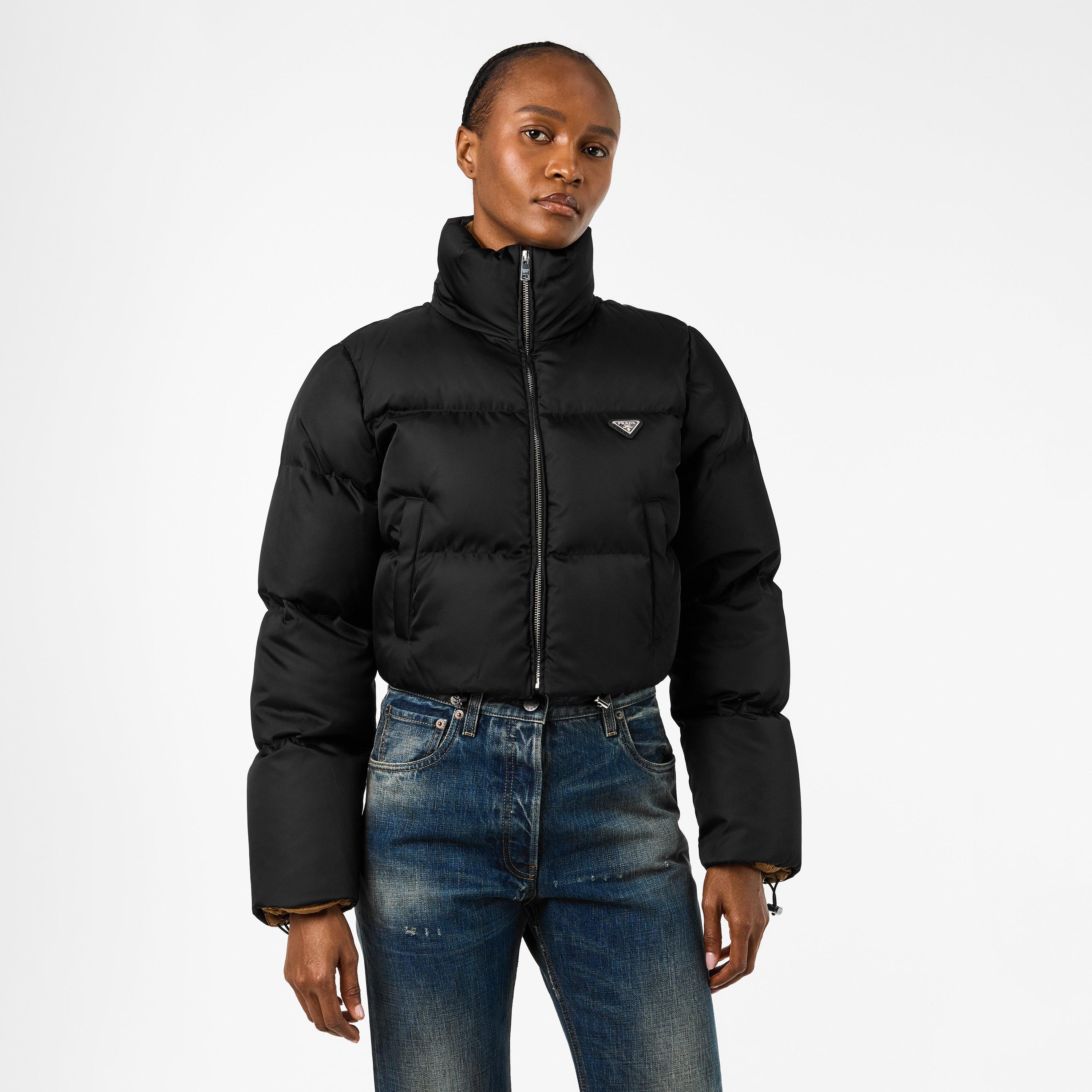 Nero - Prada - Women's  Quilted Cropped Short Puffer Jacket - 3