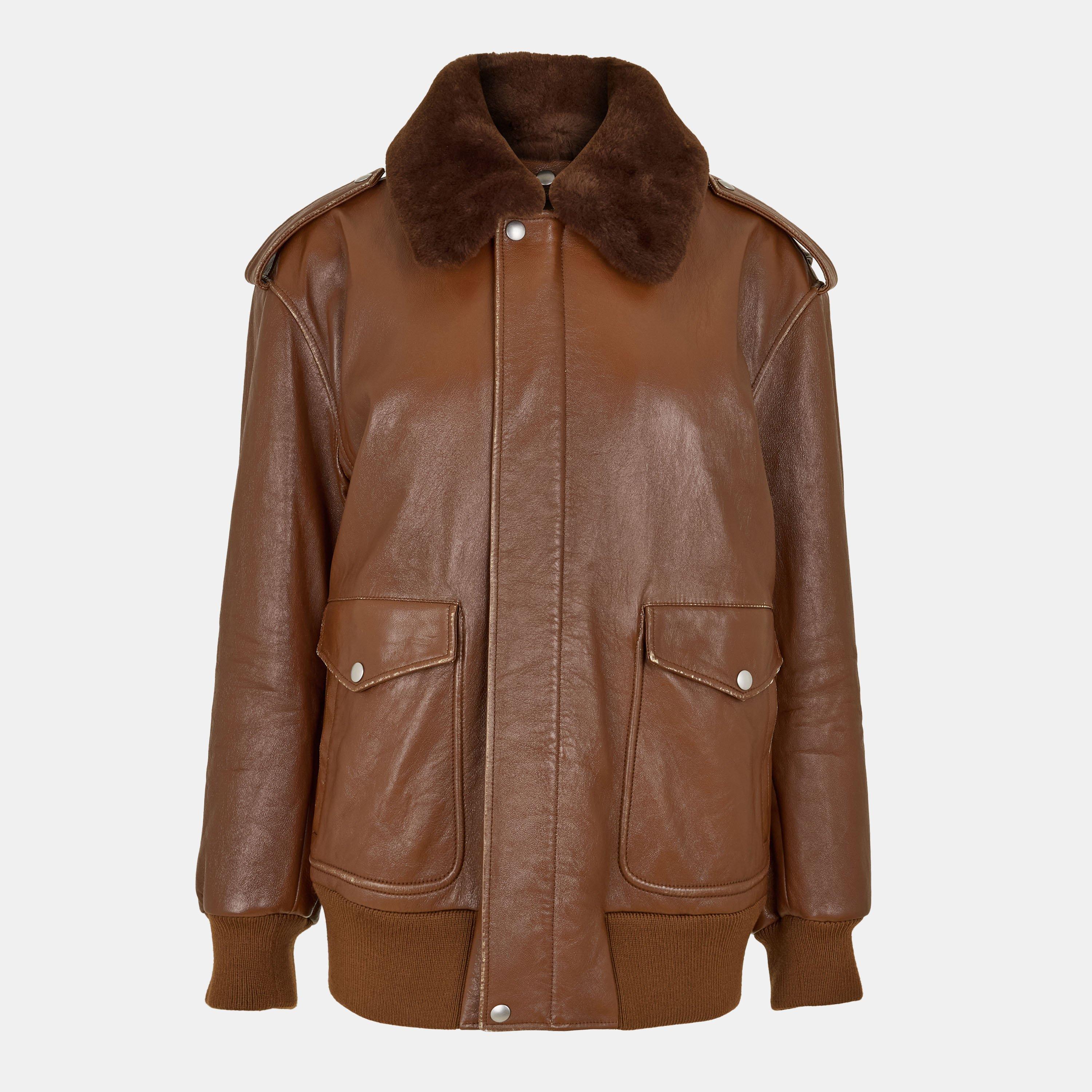 Prada Women's Italian Bomber Jacket - Brandy - Size 40 (UK 8)