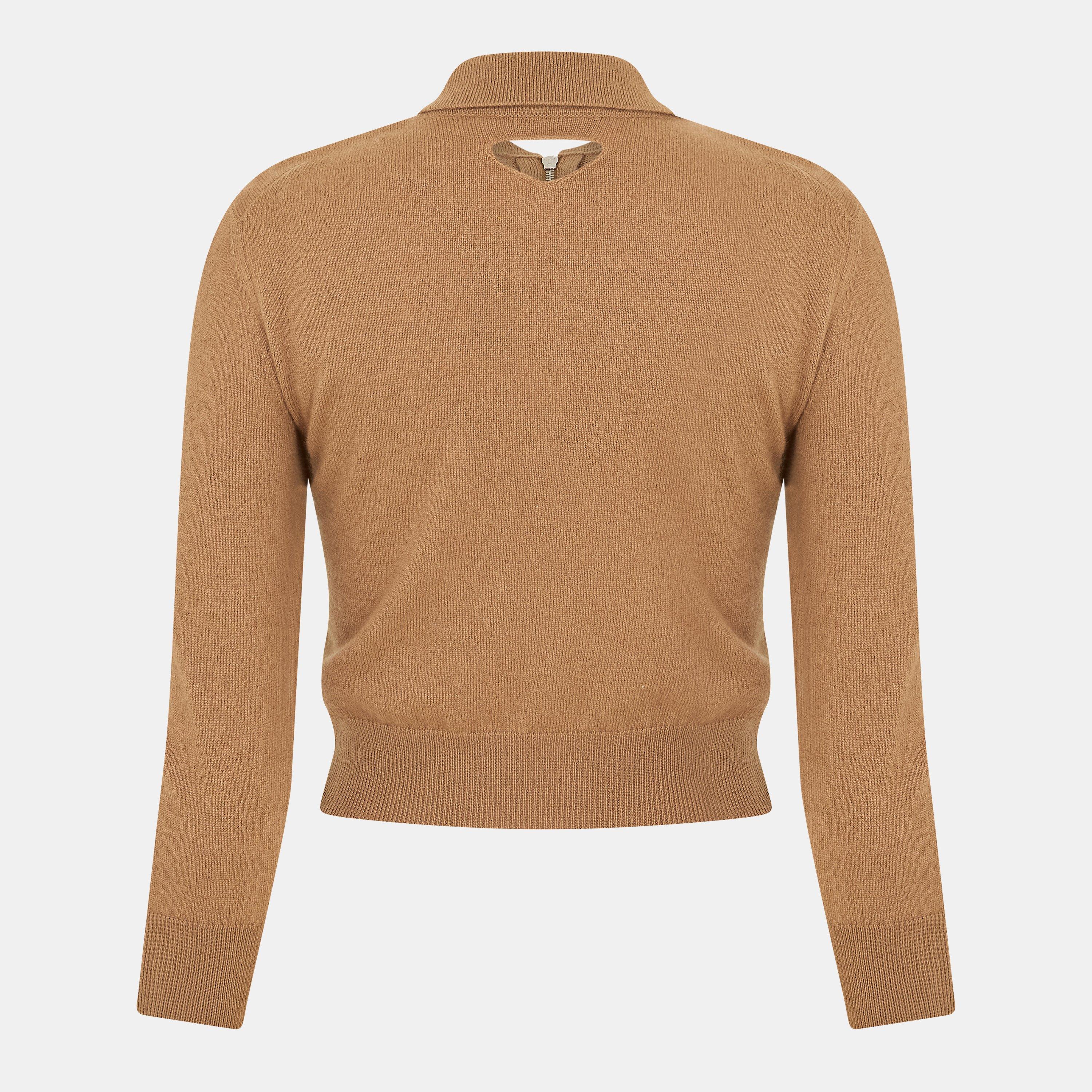 Camello - Prada - Women's Quarter Zip Fleece Top - 2