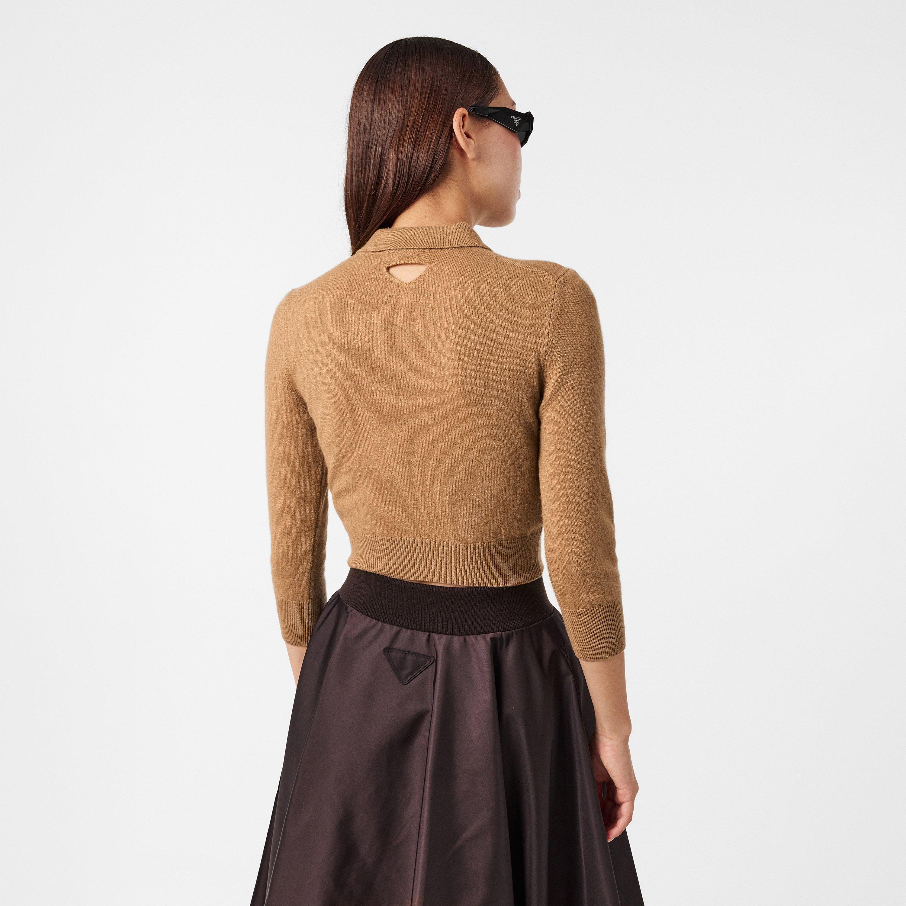 Camello - Prada - Women's Quarter Zip Fleece Top - 4