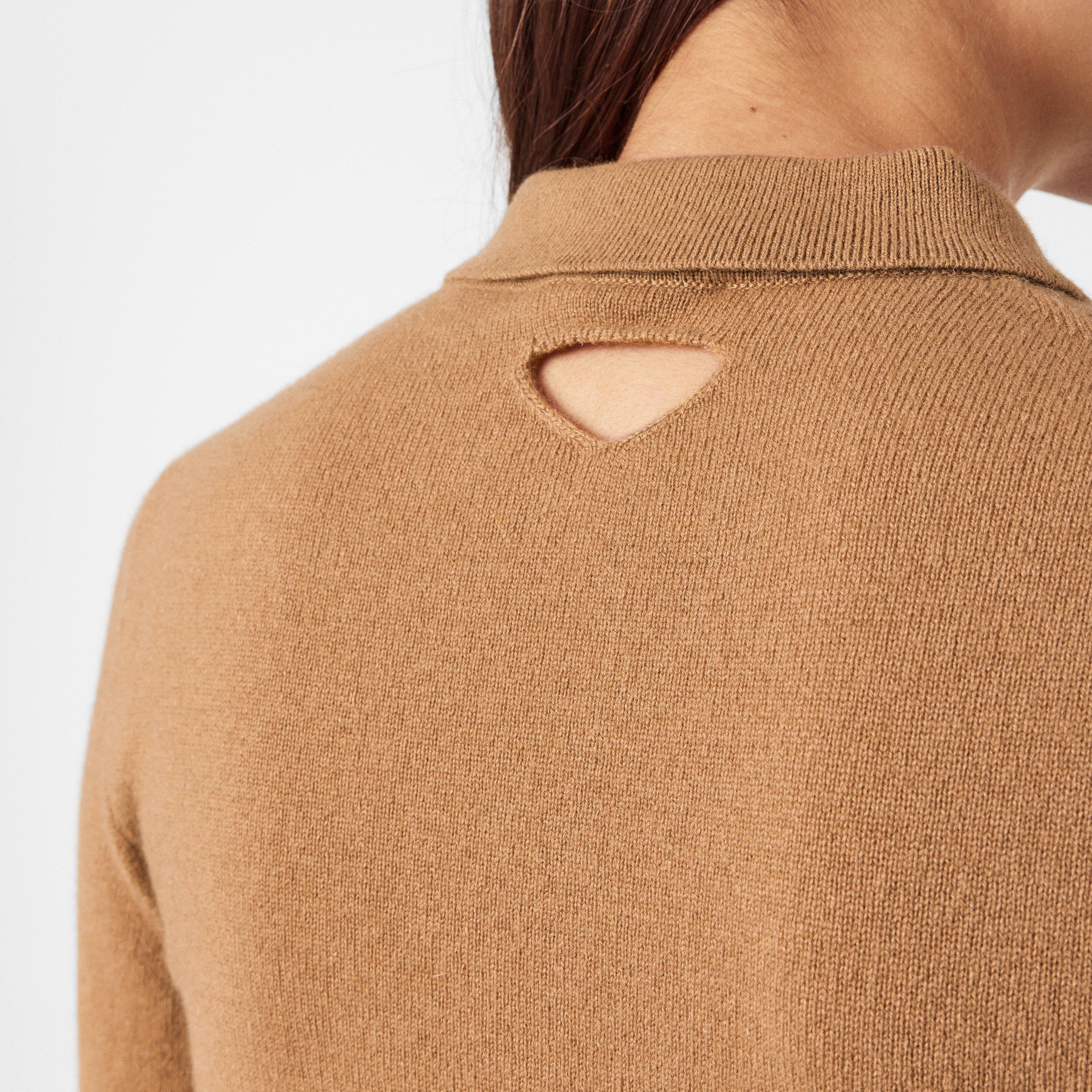 Camello - Prada - Women's Quarter Zip Fleece Top - 5